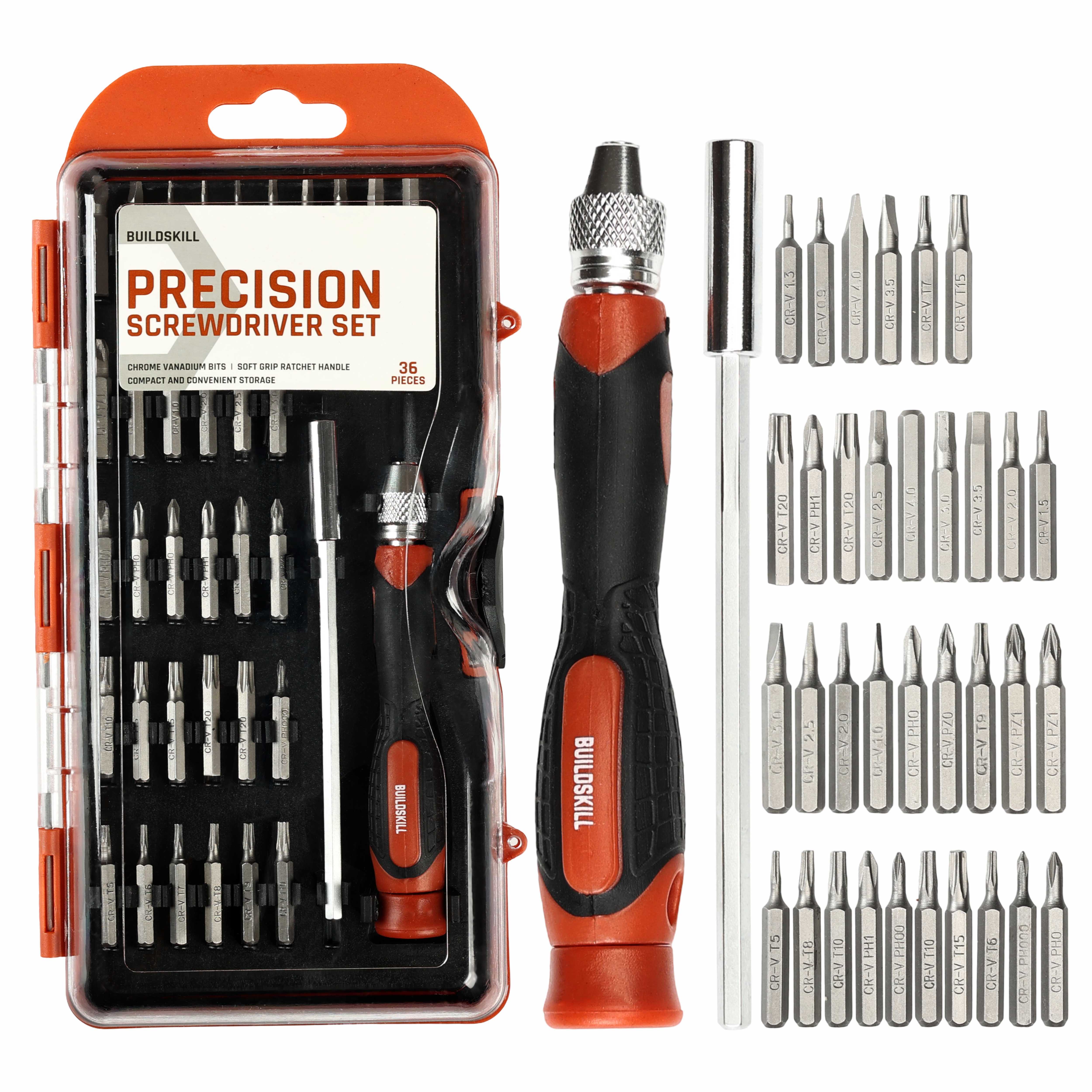 Buildskill 36 Pcs Precision Screwdriver Kit