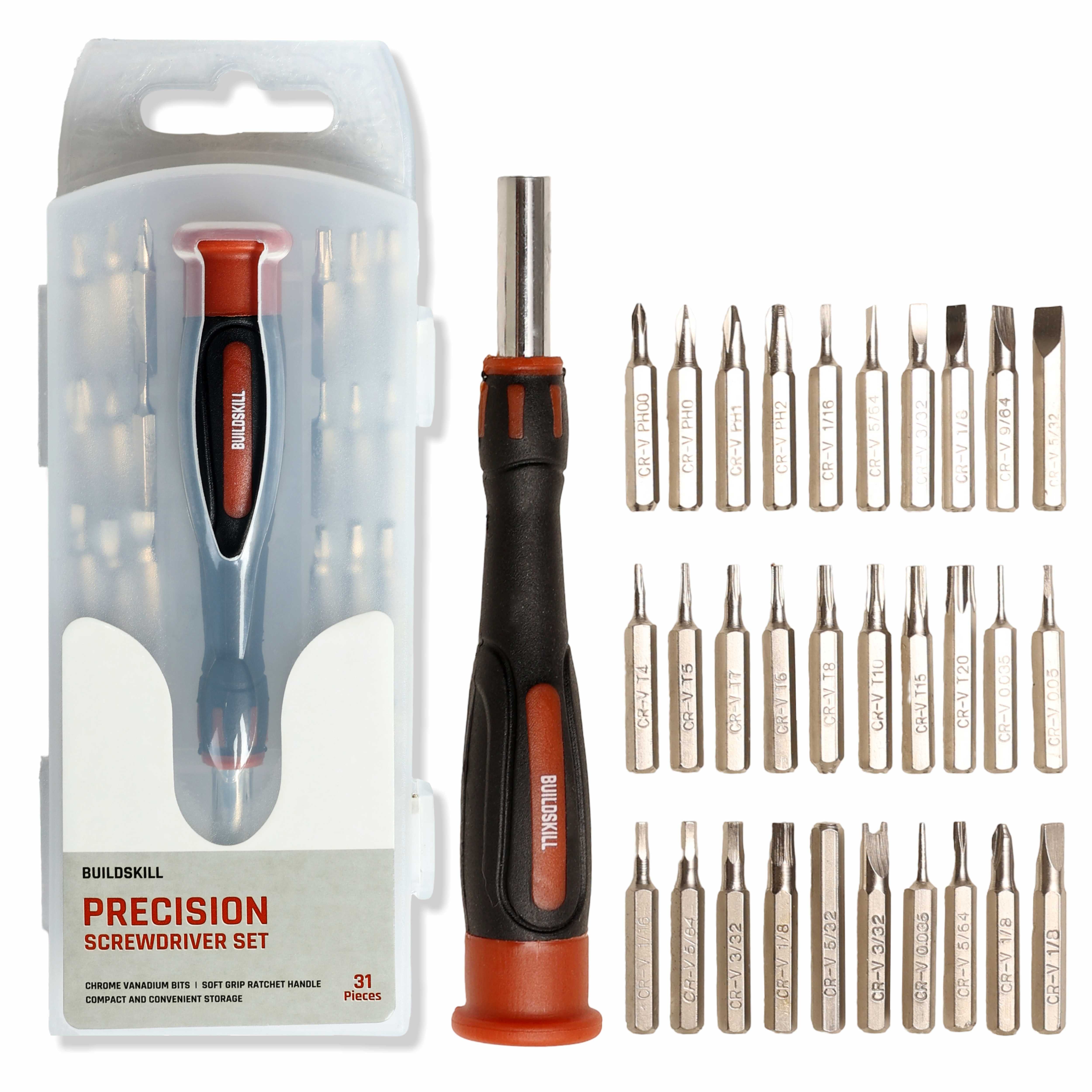 Buildskill 31 Pcs Precision Screwdriver Set