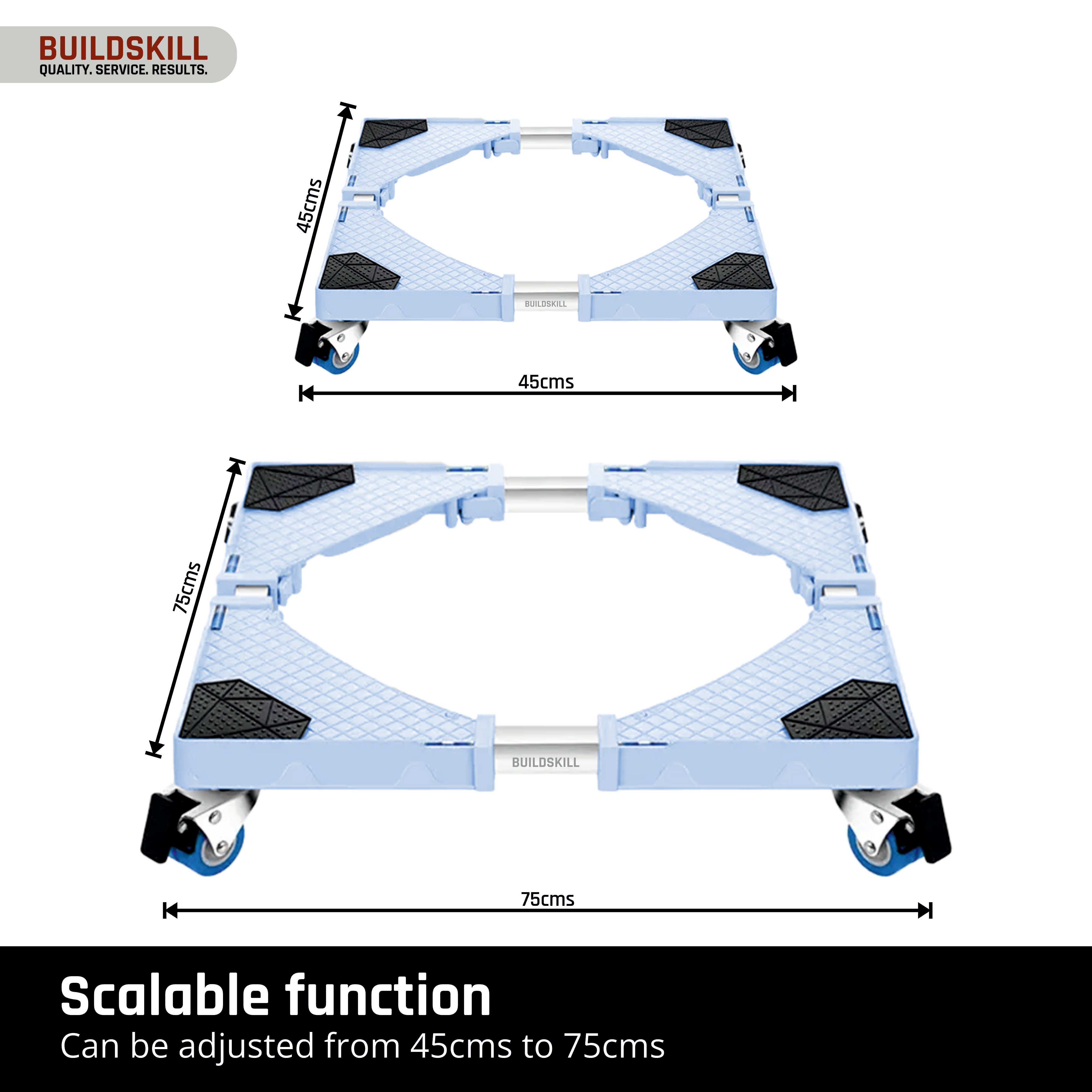 Buildskill Washing Machine Stand (Double Wheels)