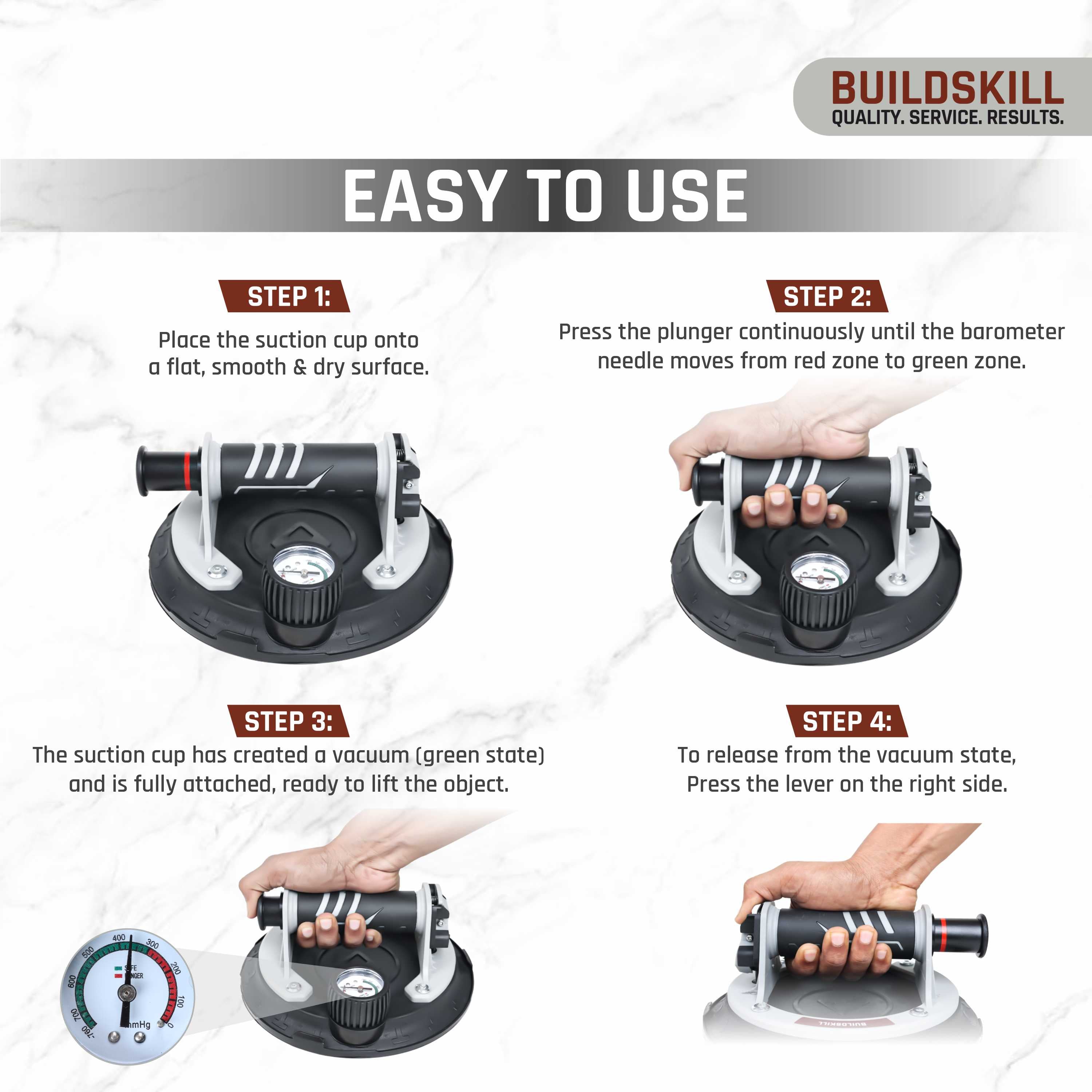 Buildskill Tile Lifter Manual with Meter