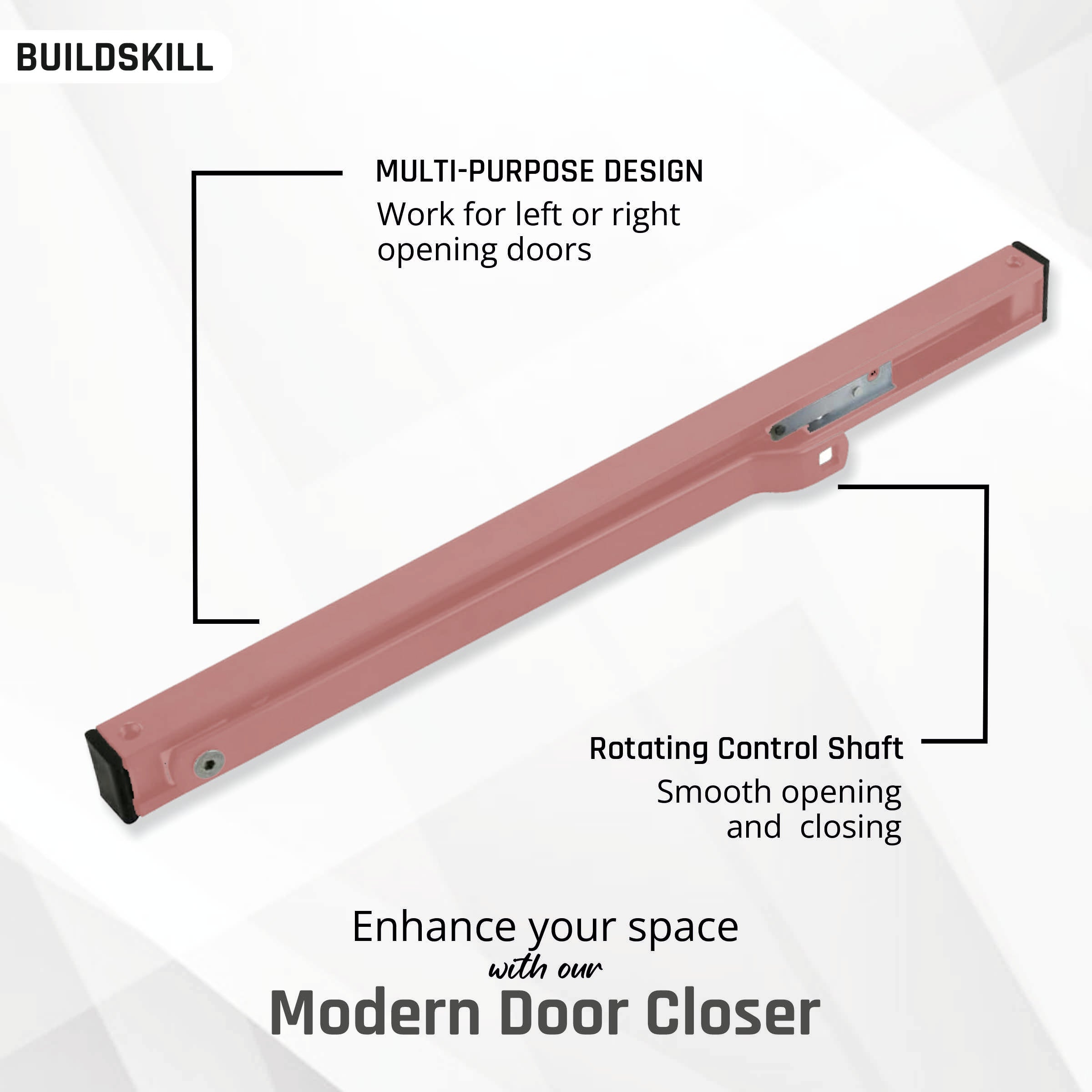 Buildskill Square Door Closer - Load Capacity 85kg