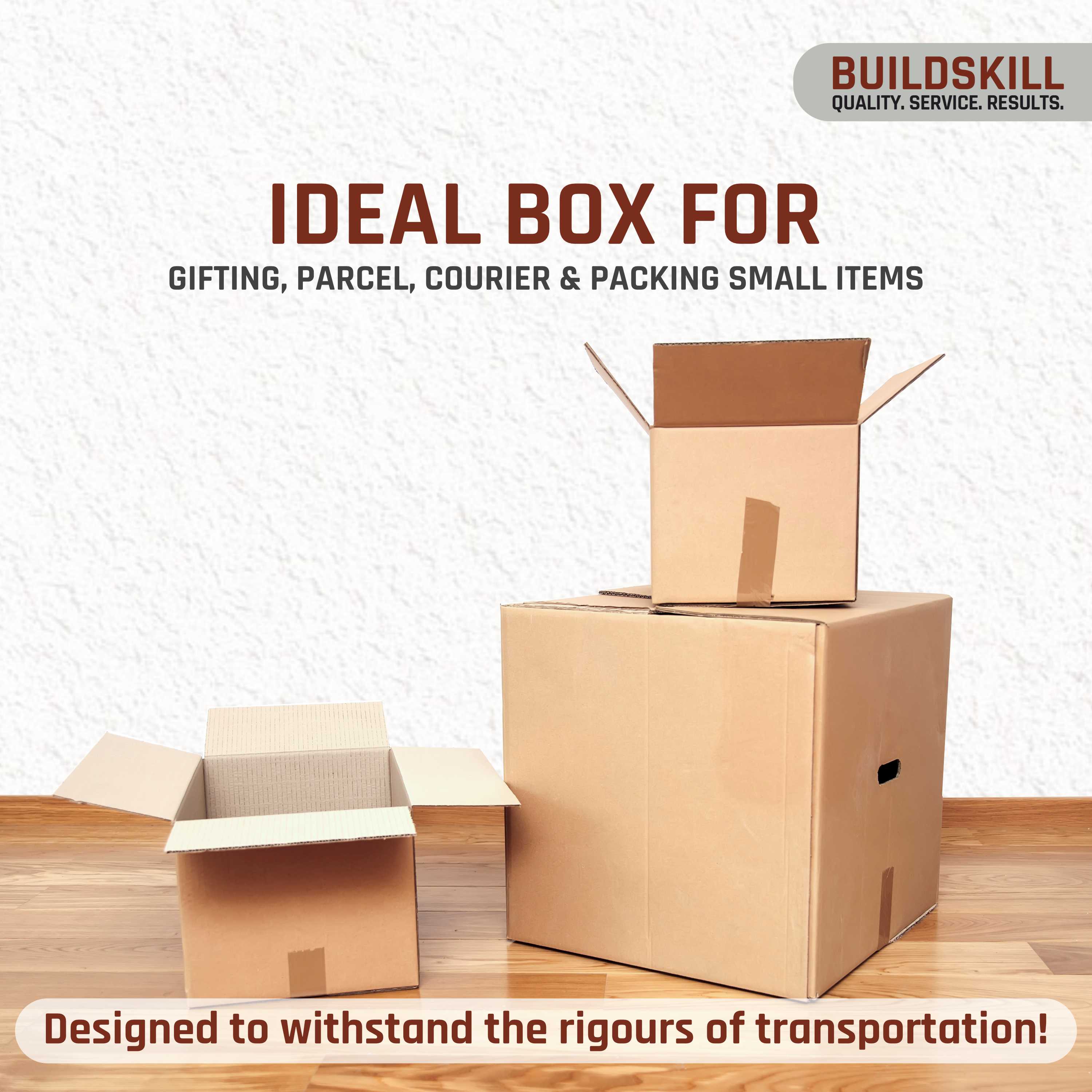 Buildskill 3 Ply Corrugated Box (XS)