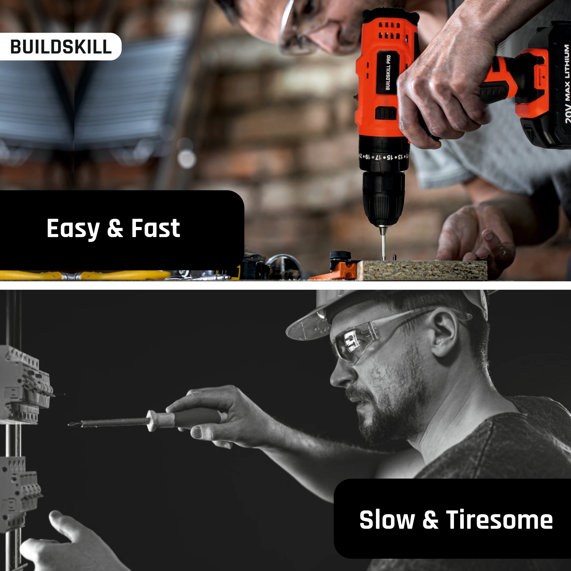 Buildskill 20V Cordless Impact Drill Machine – Powerful & Compact