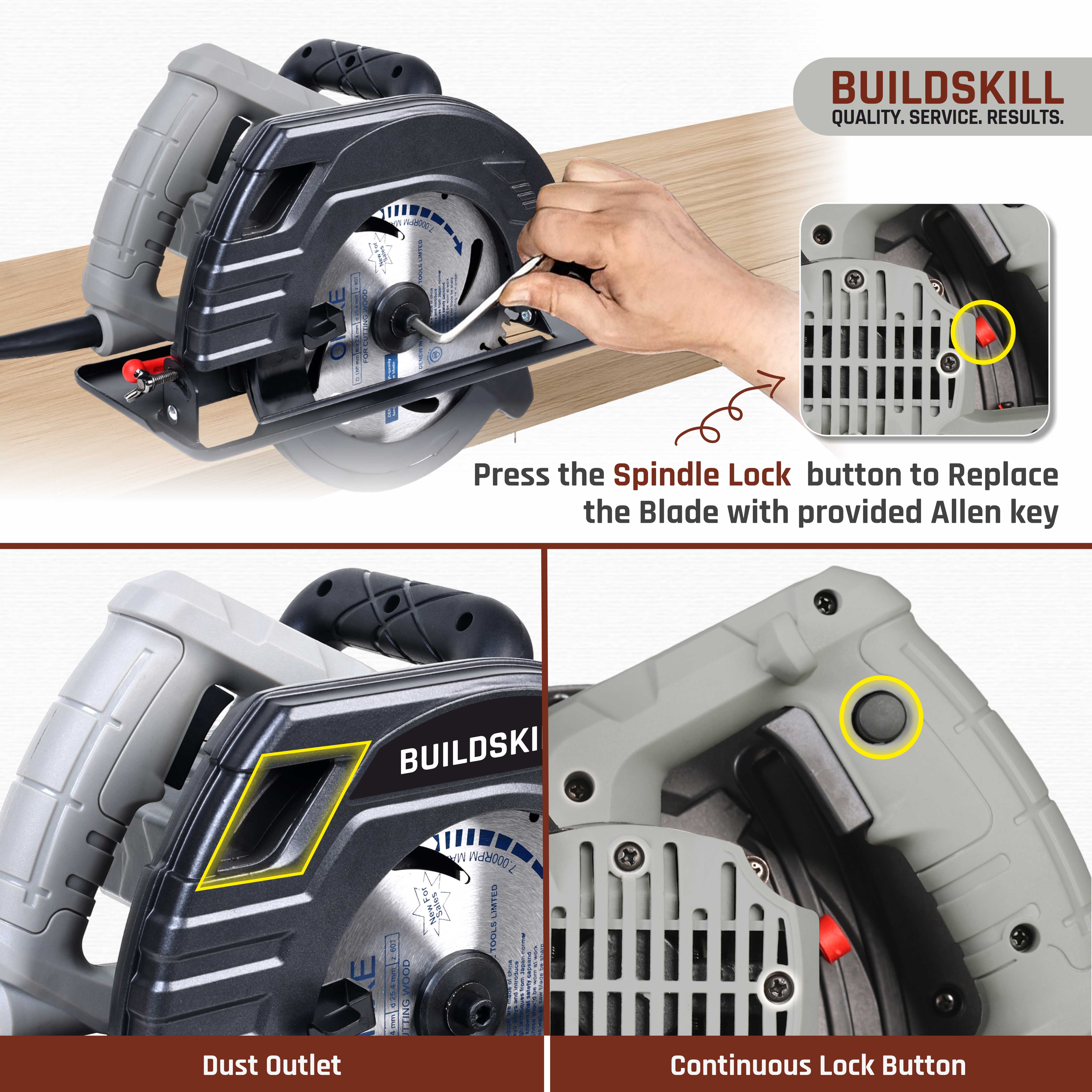 Buildskill Circular Saw, 7 Inches