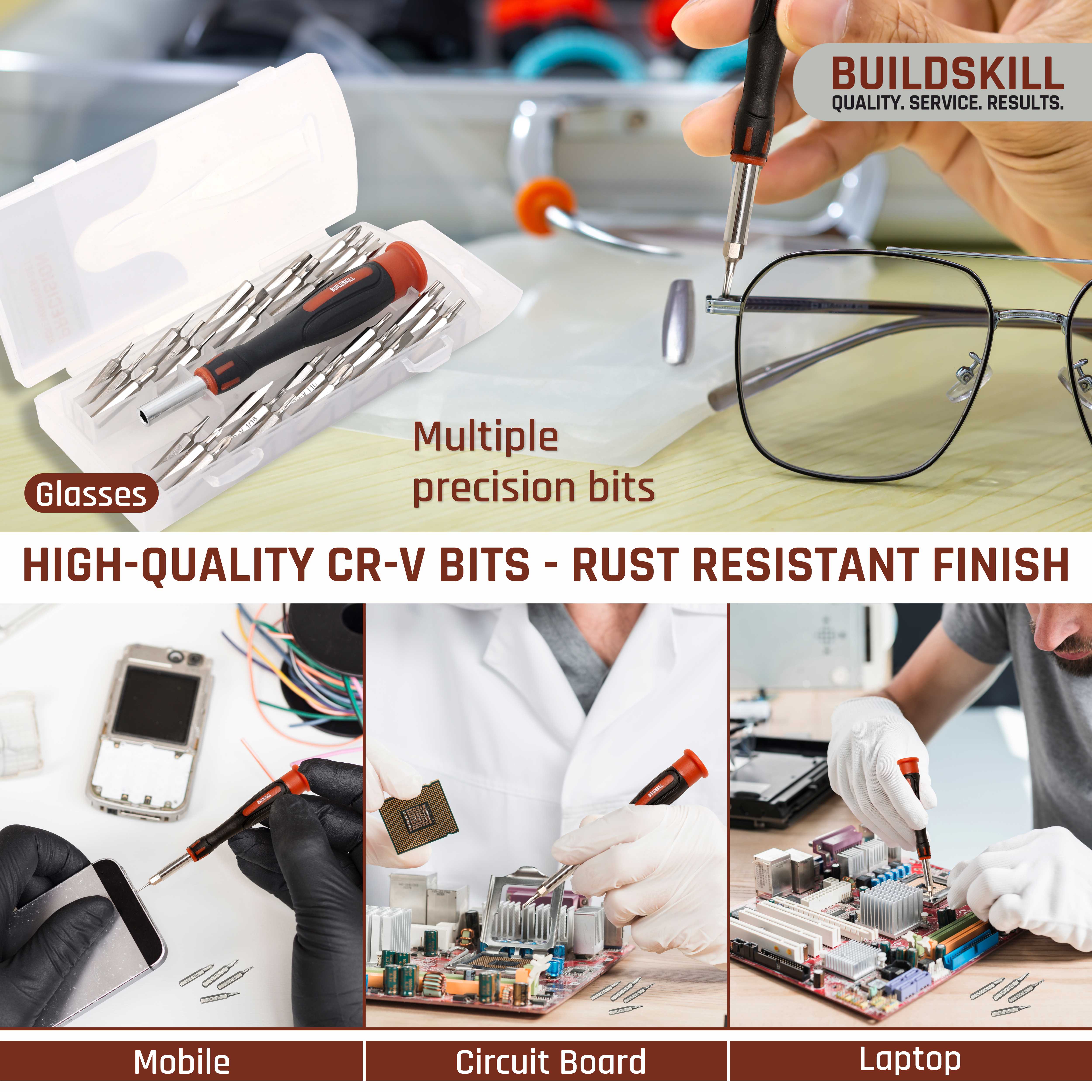 Buildskill 31 Pcs Precision Screwdriver Set