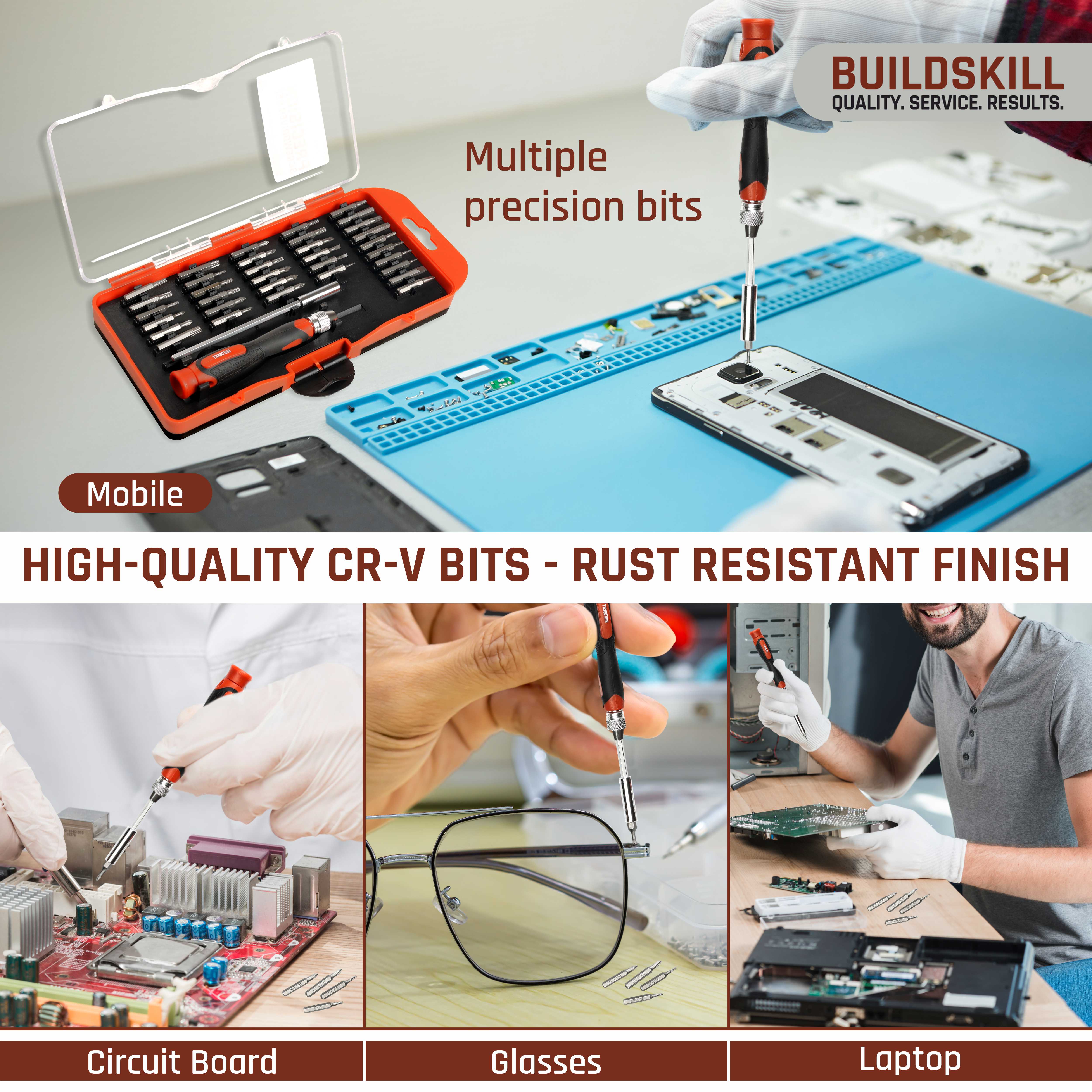 Buildskill 36 Pcs Precision Screwdriver Kit