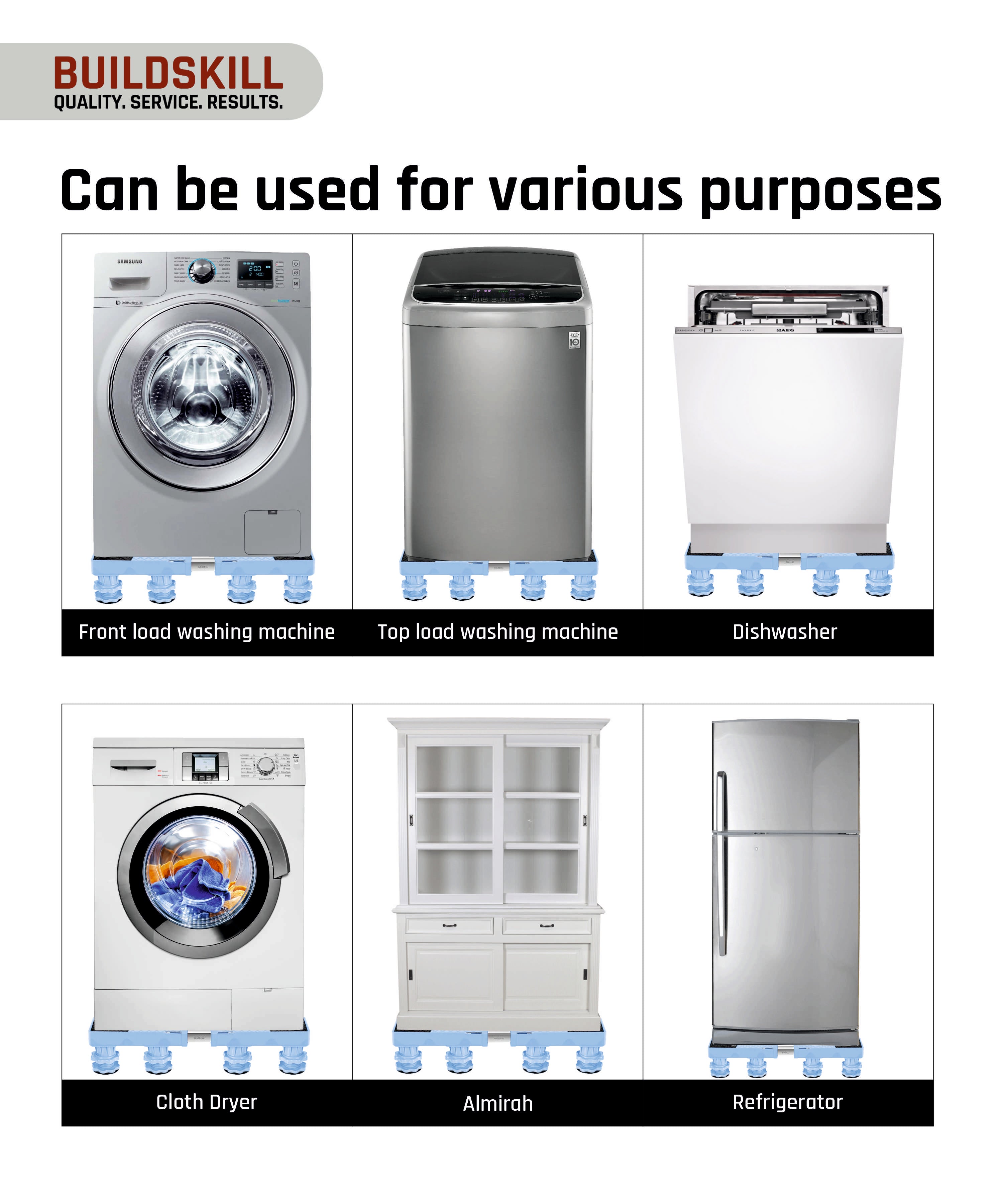 Buildskill Washing Machine Stand (12 Legs)