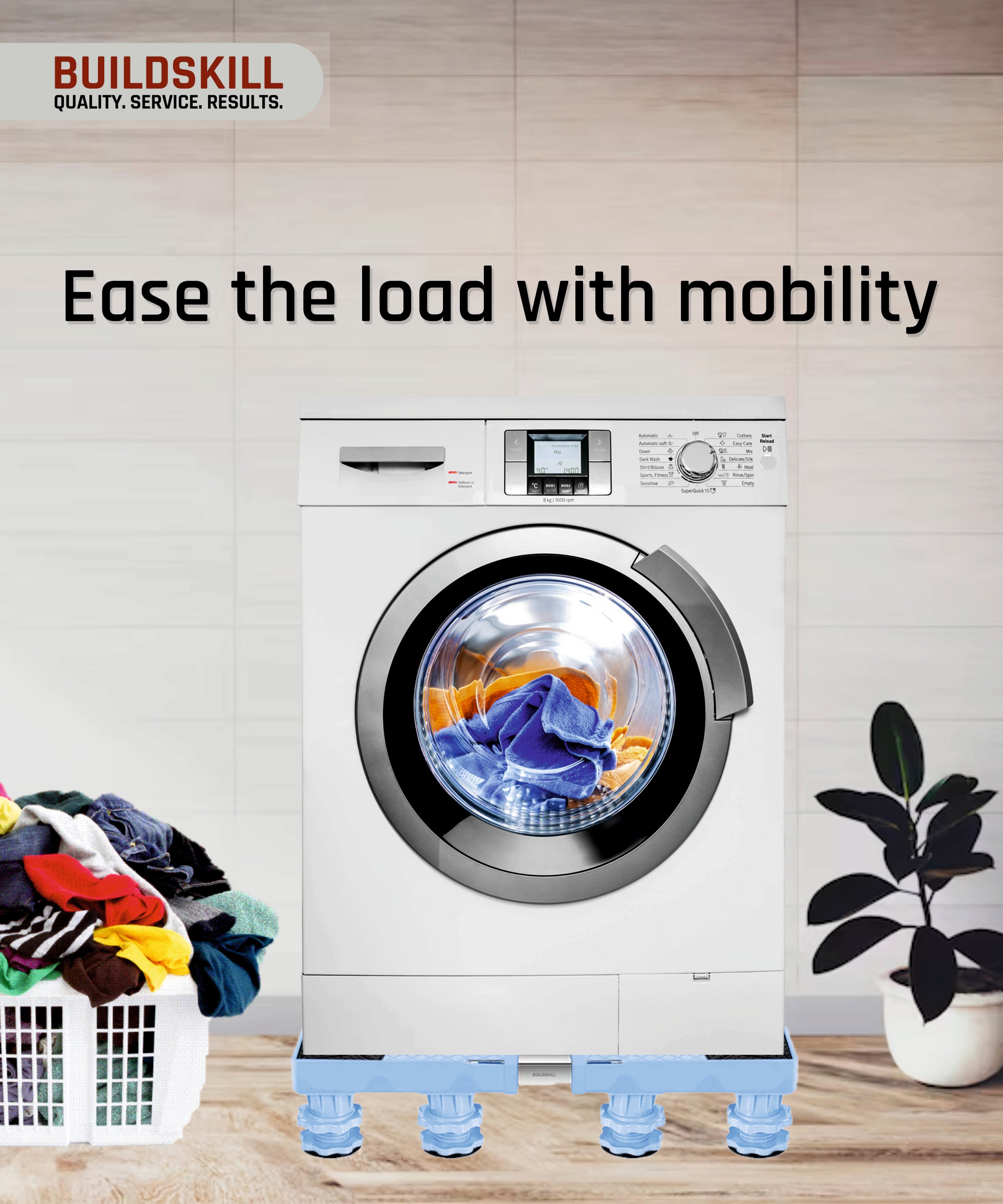 Buildskill Washing Machine Stand (12 Legs)