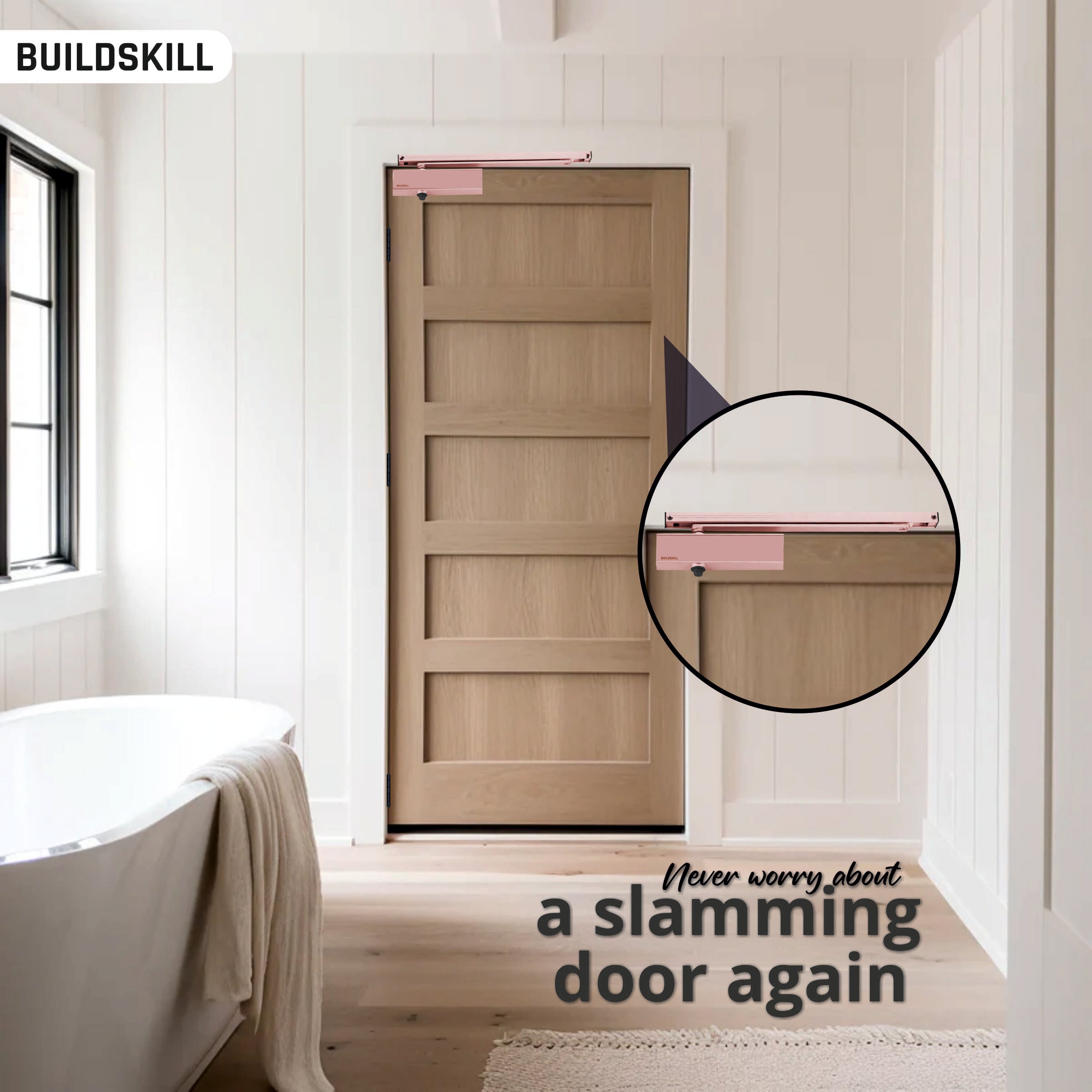 Buildskill Square Door Closer - Load Capacity 85kg