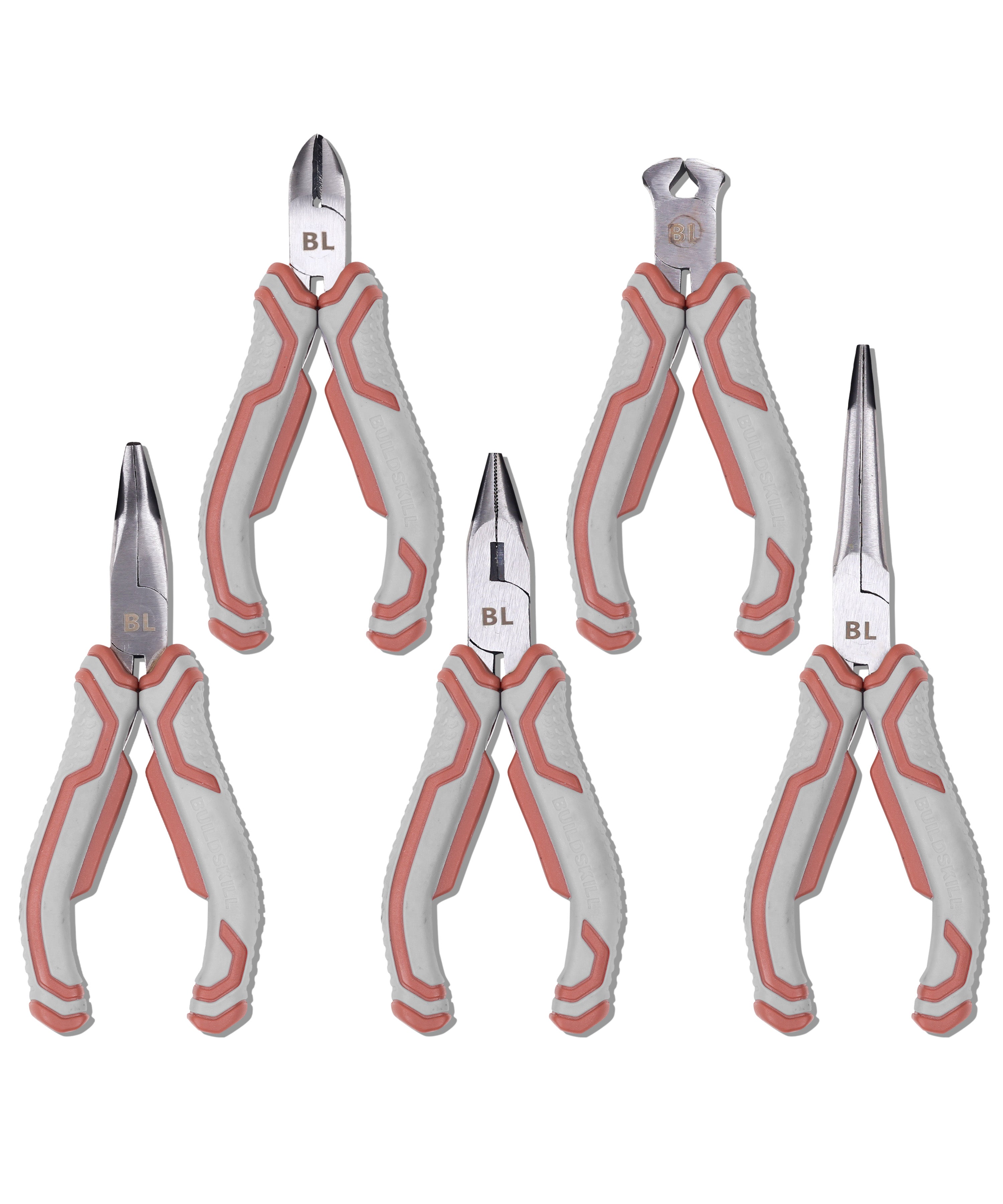 Buildskill Mini Pliers Set – 5 pcs, Compact and Versatile
