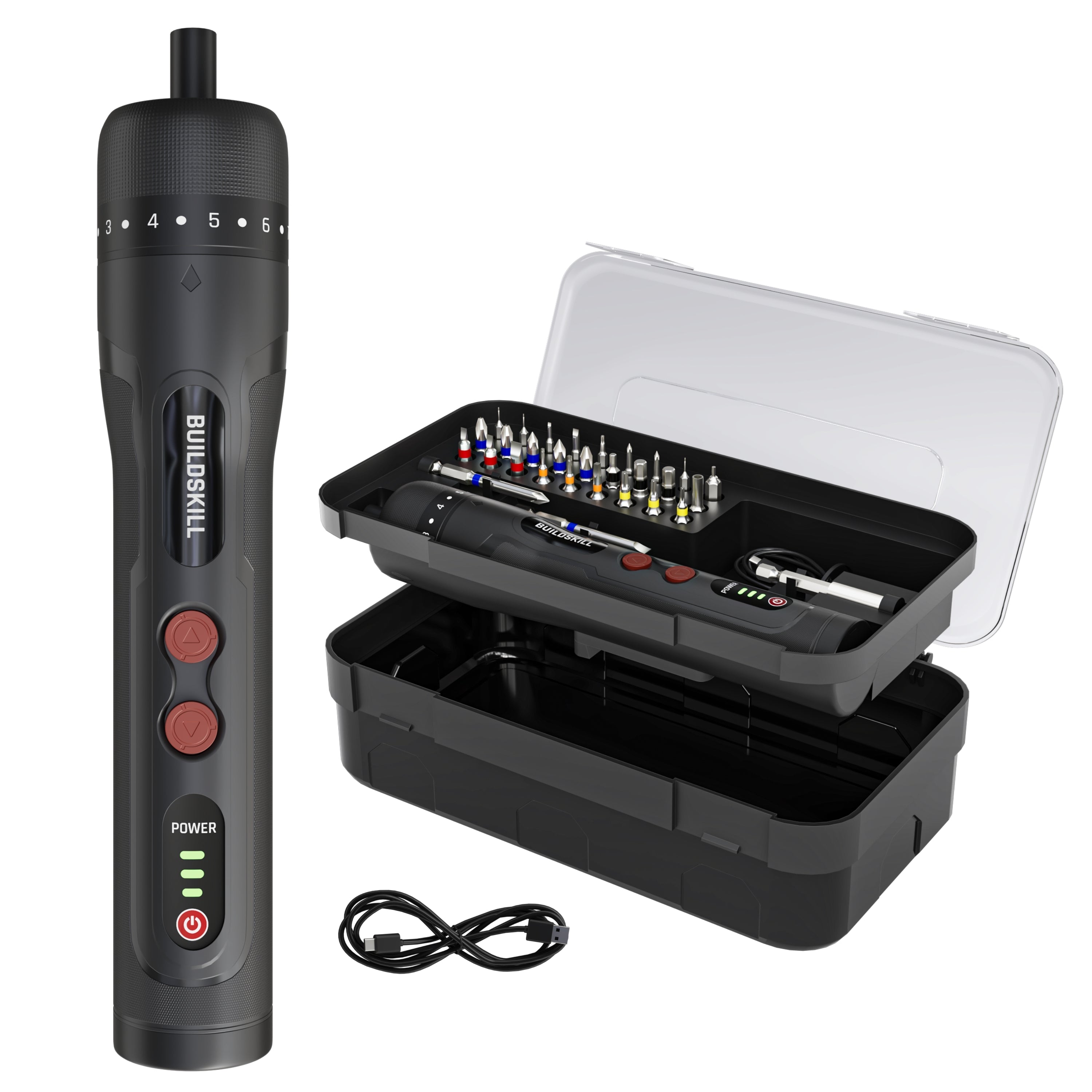 Buildskill 8V Cordless Screwdriver (31 Pcs)