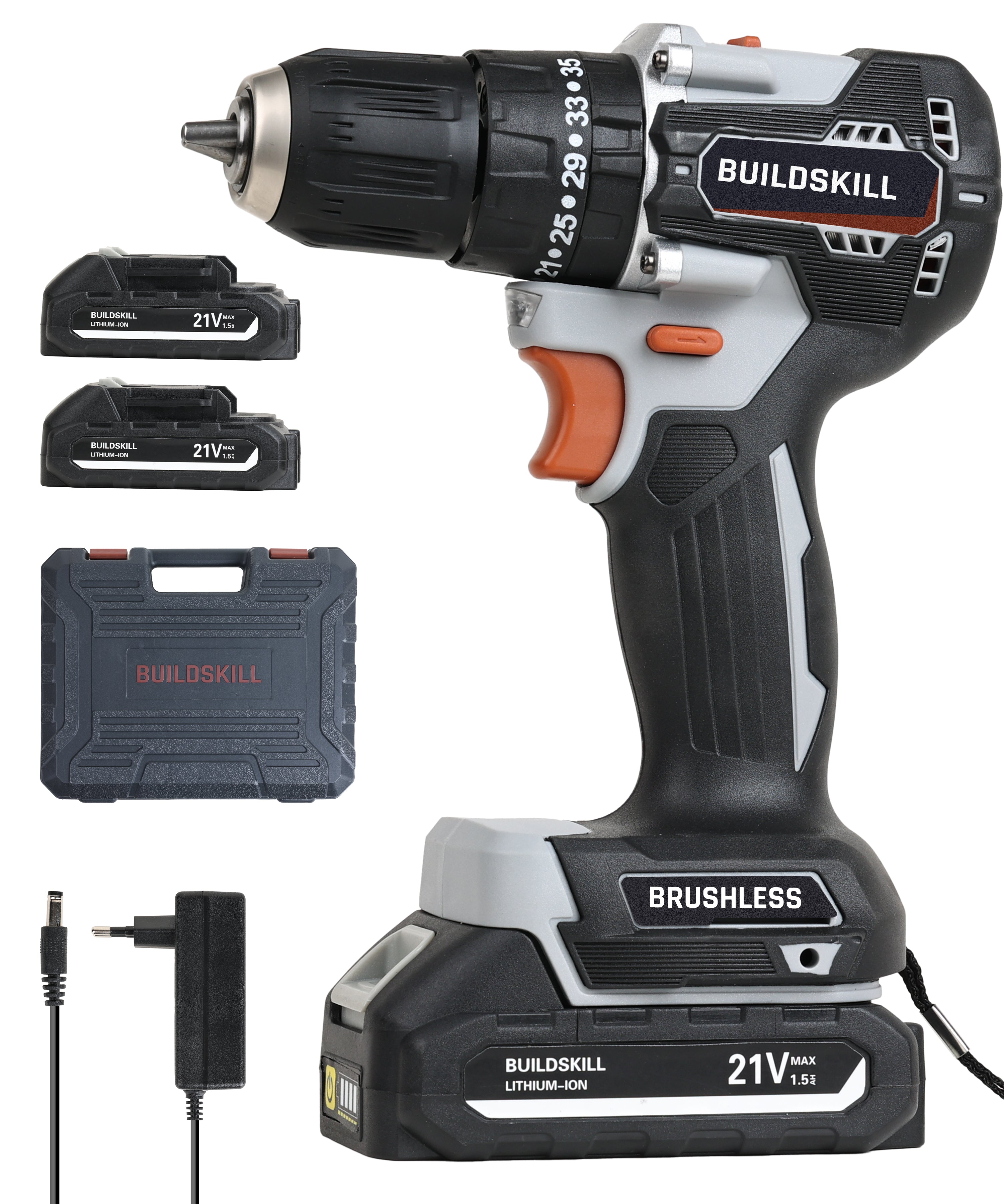 Buildskill 21V Brushless Cordless Impact Drill Machine With BMC Kit