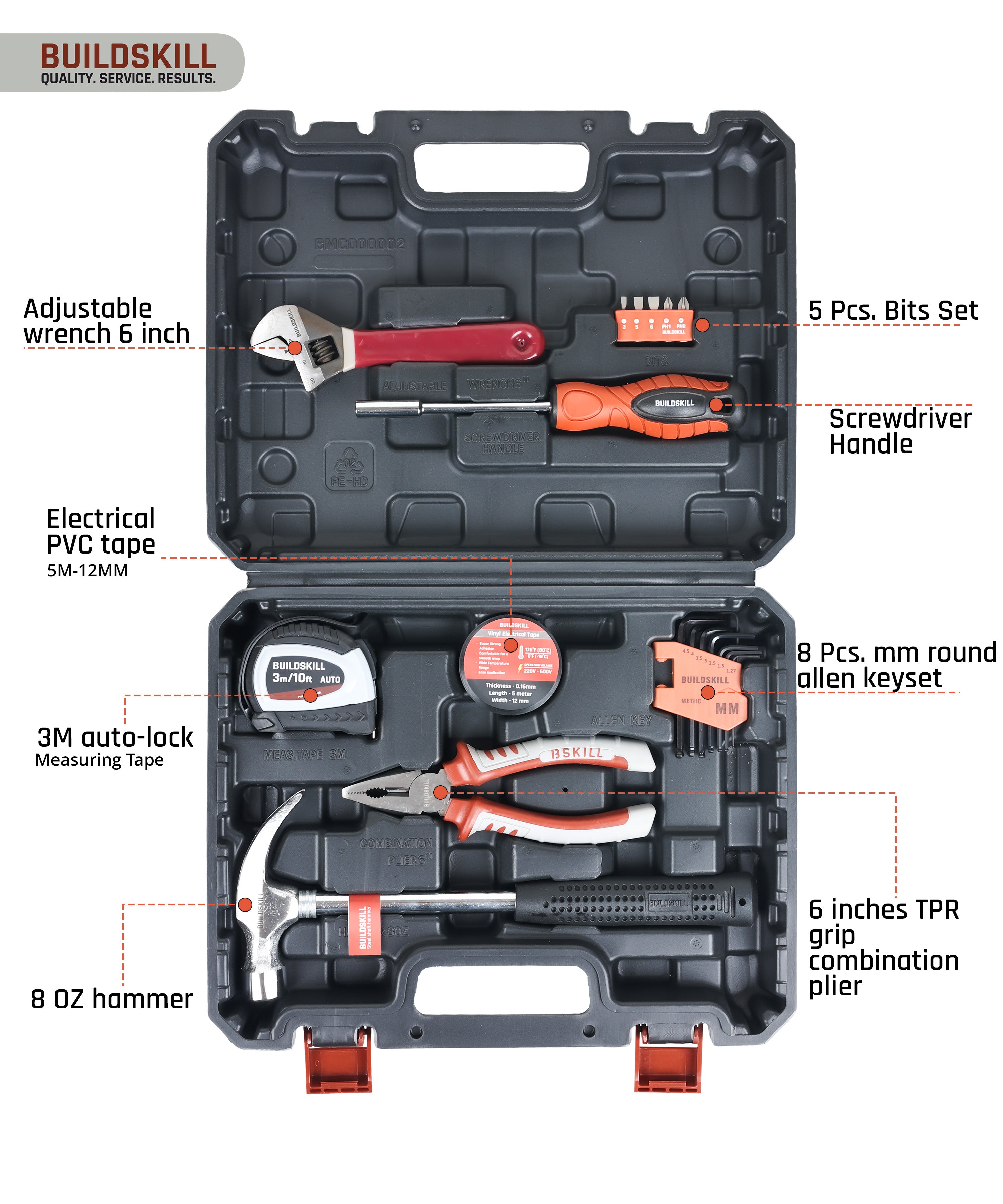 Buildskill 19 Pcs Intermediate Hand tool kit