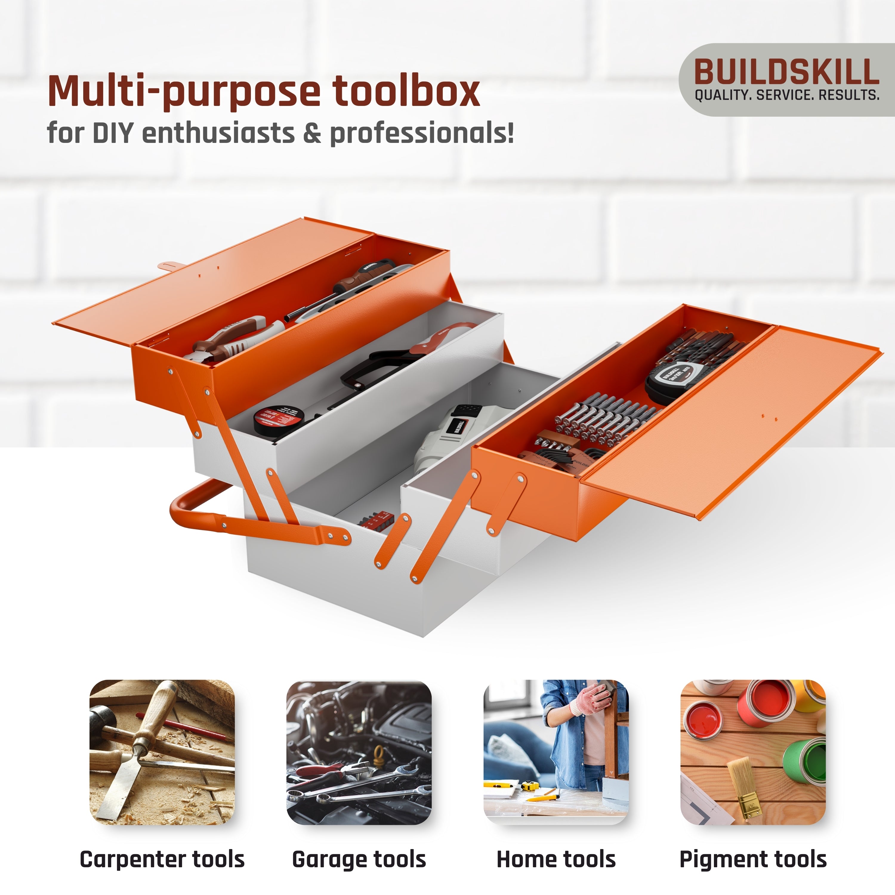 Buildskill 17 Inches Iron Toolbox