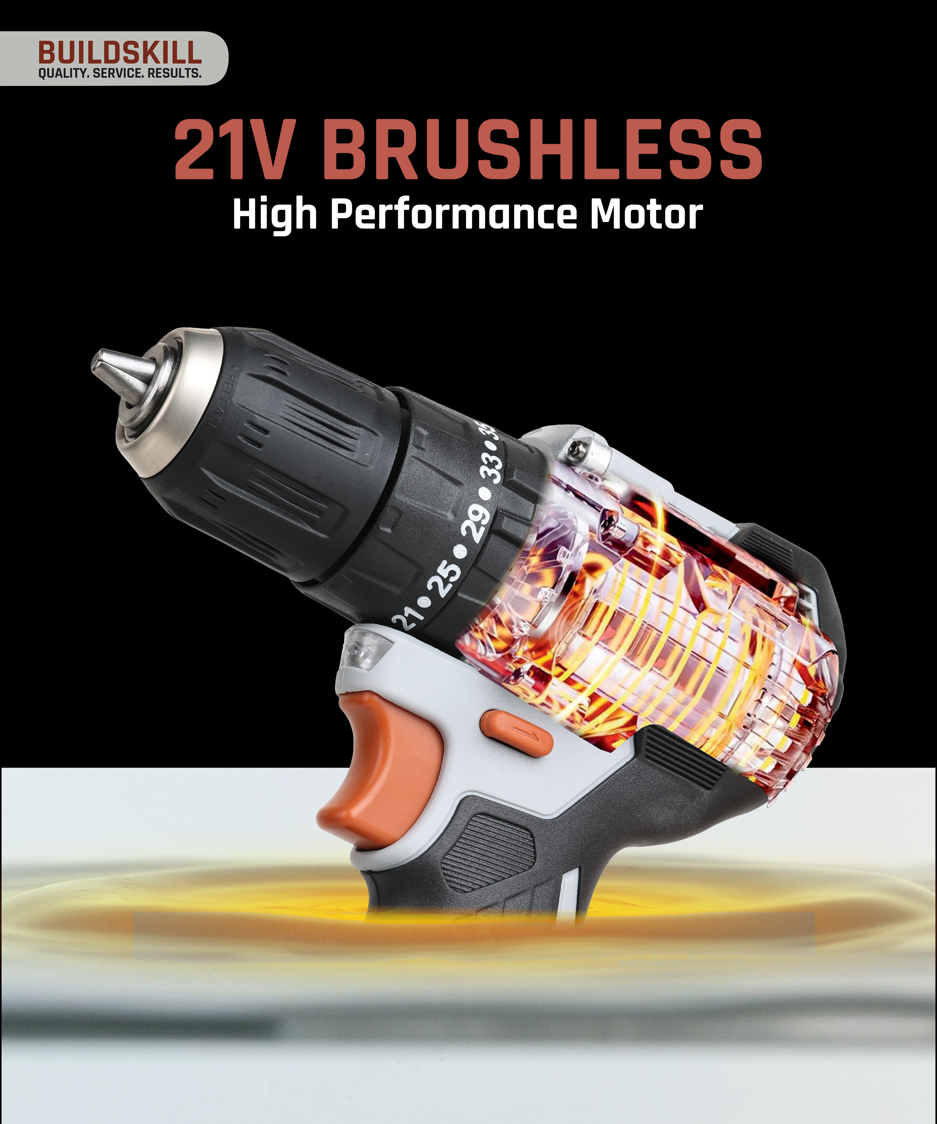 Buildskill 21V Brushless Cordless Impact Drill Machine With BMC Kit