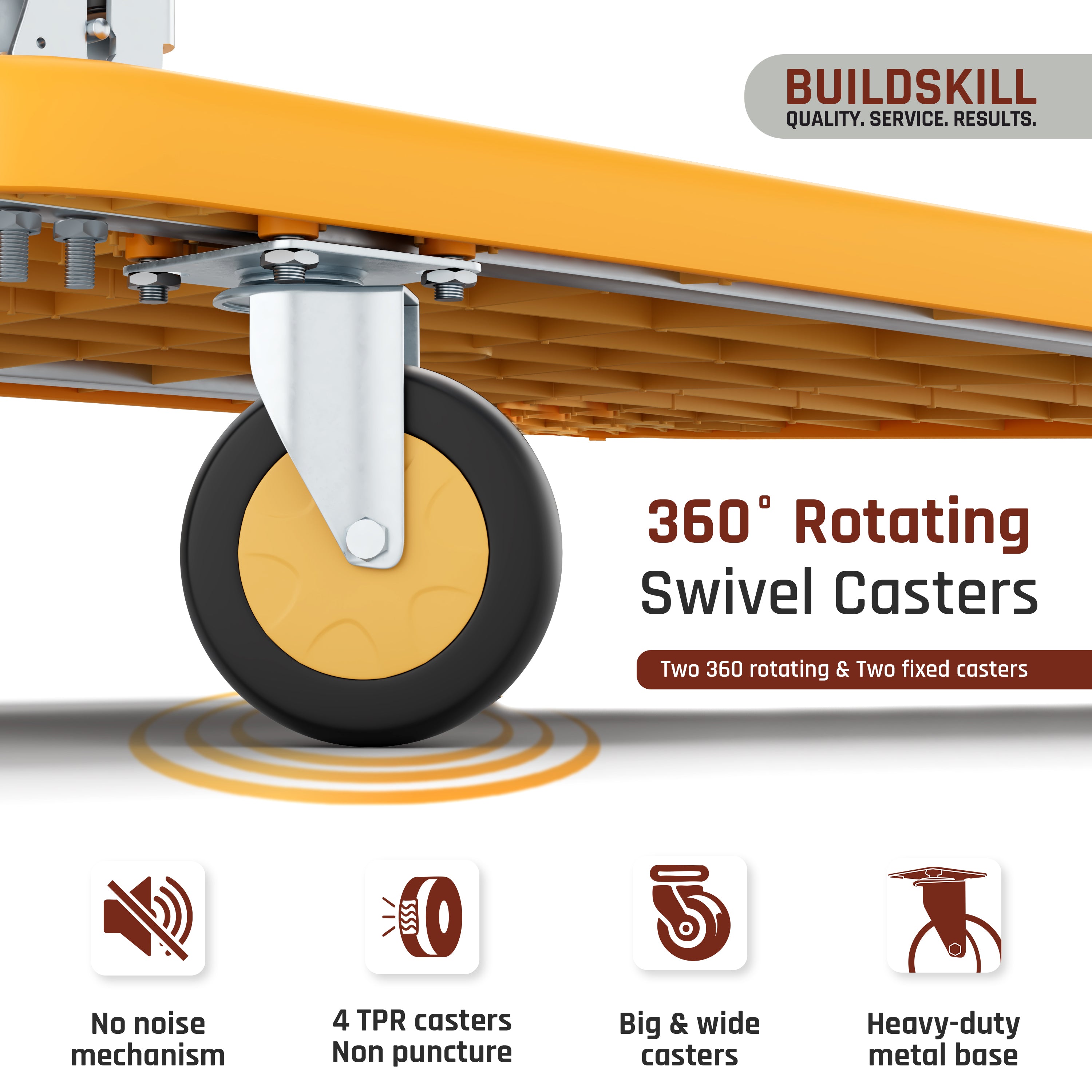 Buildskill Foldable Platform Trolley 150 KG Load Capacity ( 50X79 )