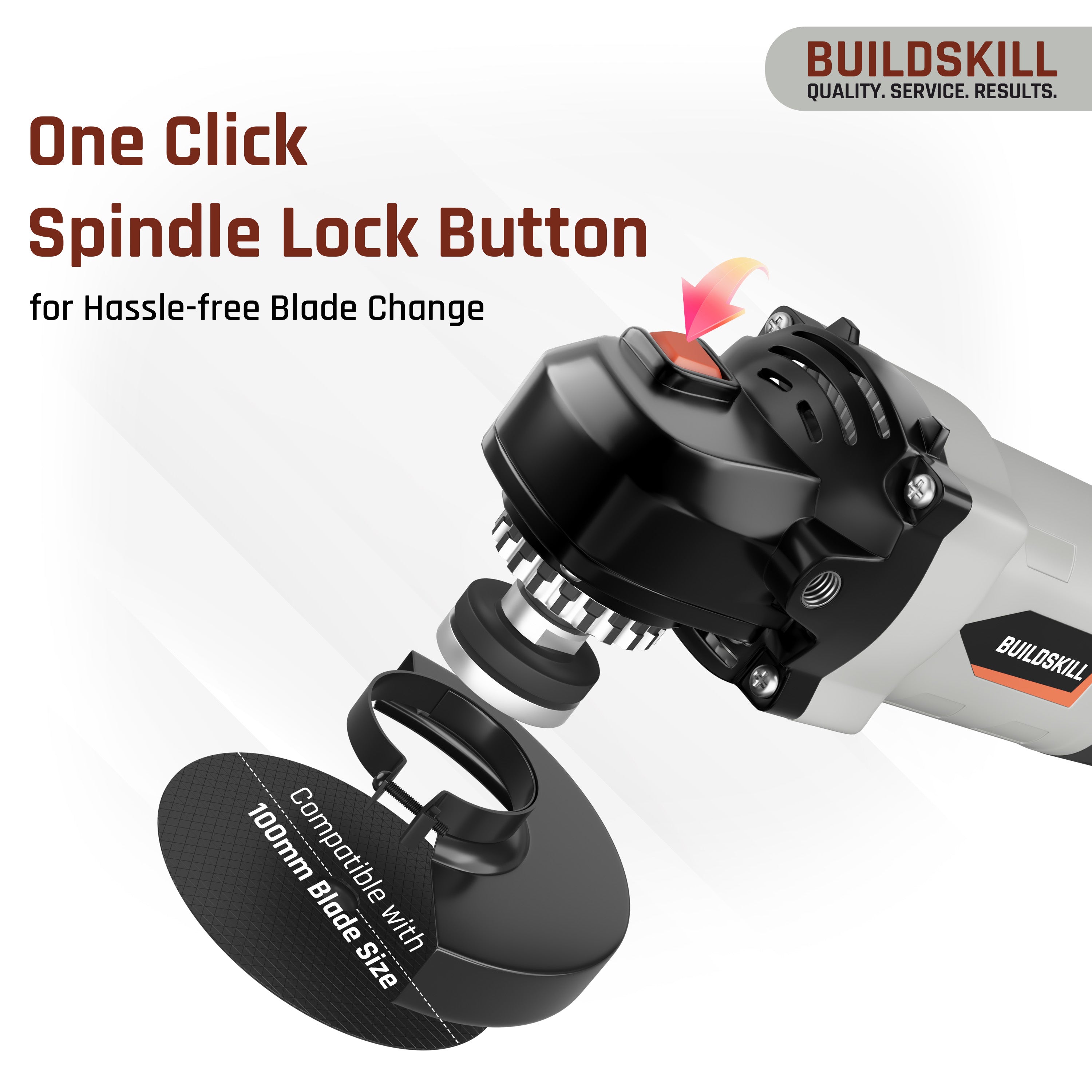 Buildskill 850W Angle Grinder With 11000 RPM (100mm)