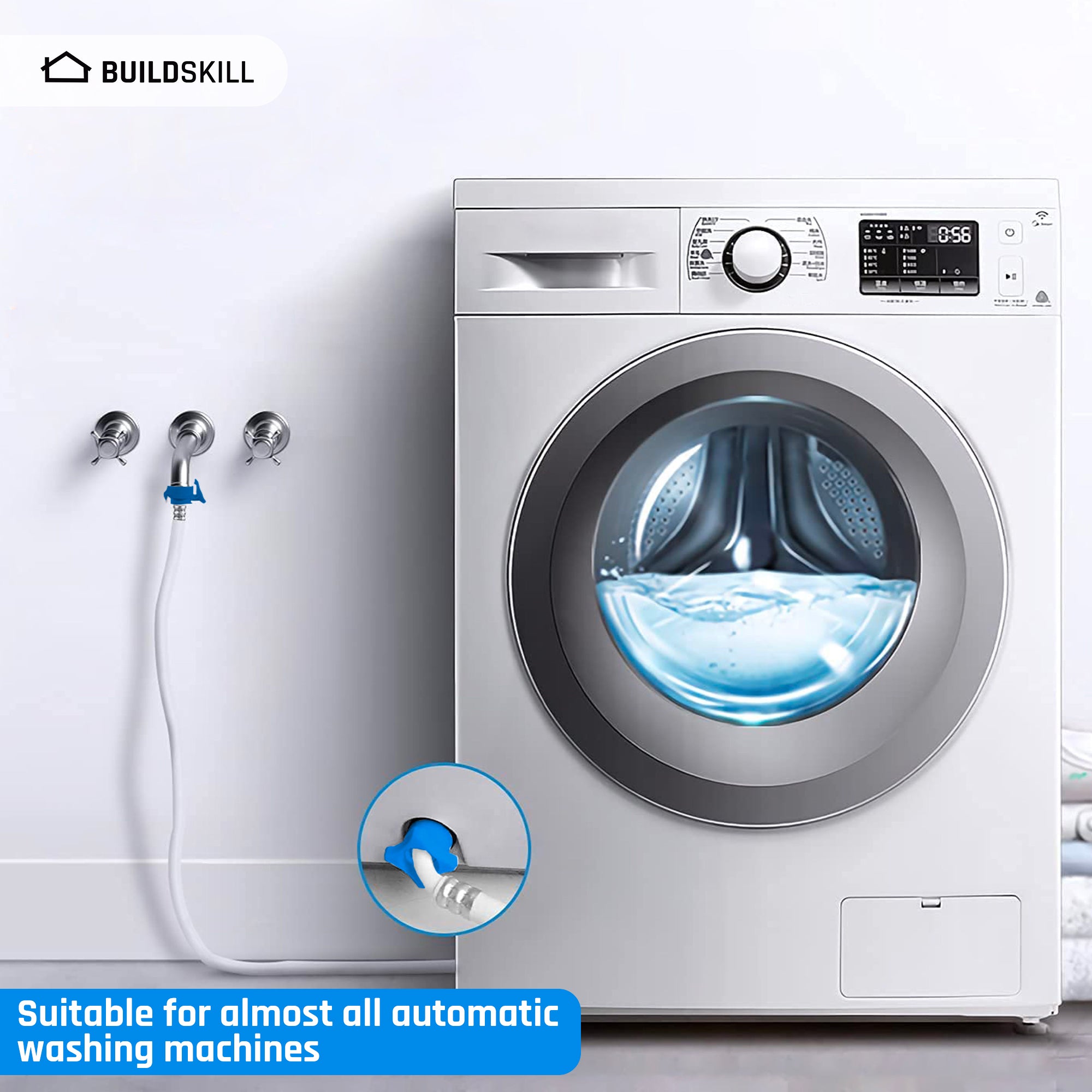 Buildskill Fully Automatic Washing Machine Inlet Pipe – Durable and Flexible