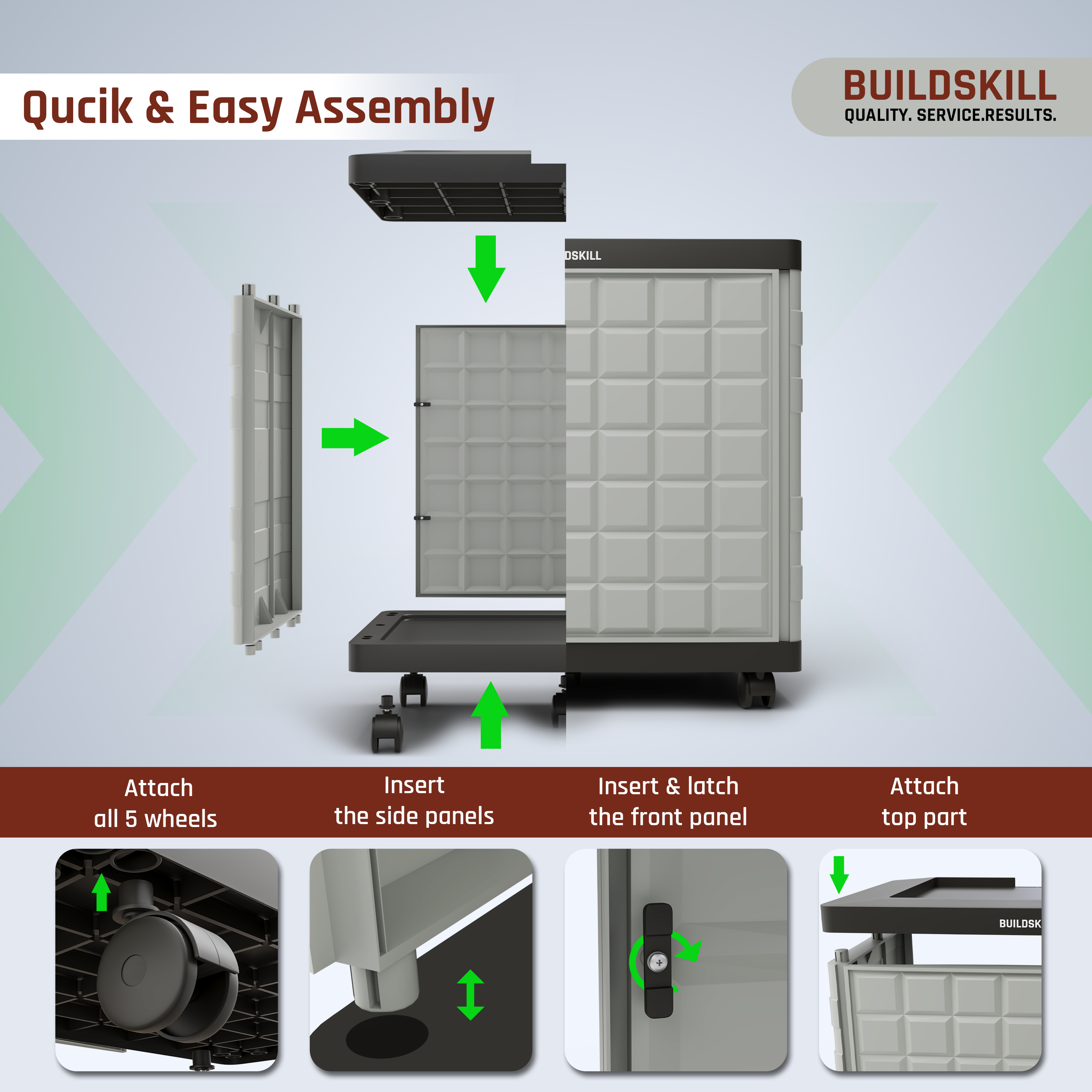 Buildskill Inverter Trolley With 100 KG Load Capacity