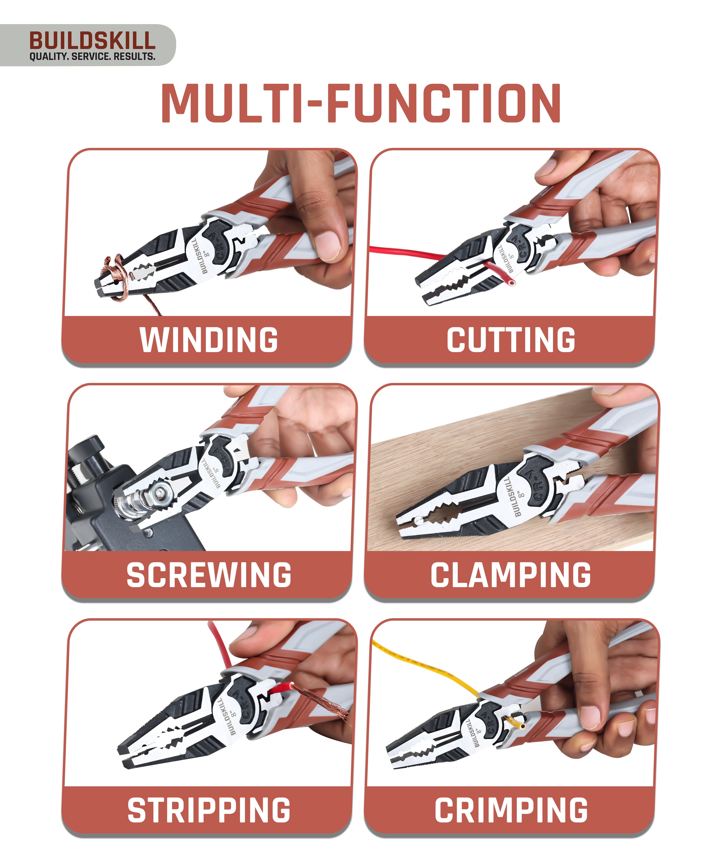 Buildskill 6 Inches Combination Plier