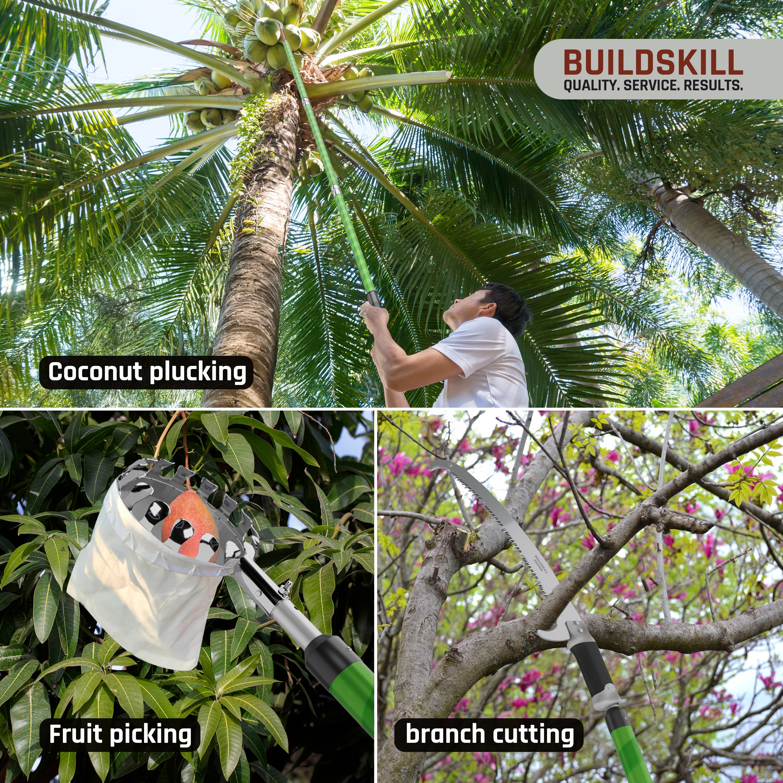 Telescopic Plucker & Saw Combo 8-24 feet