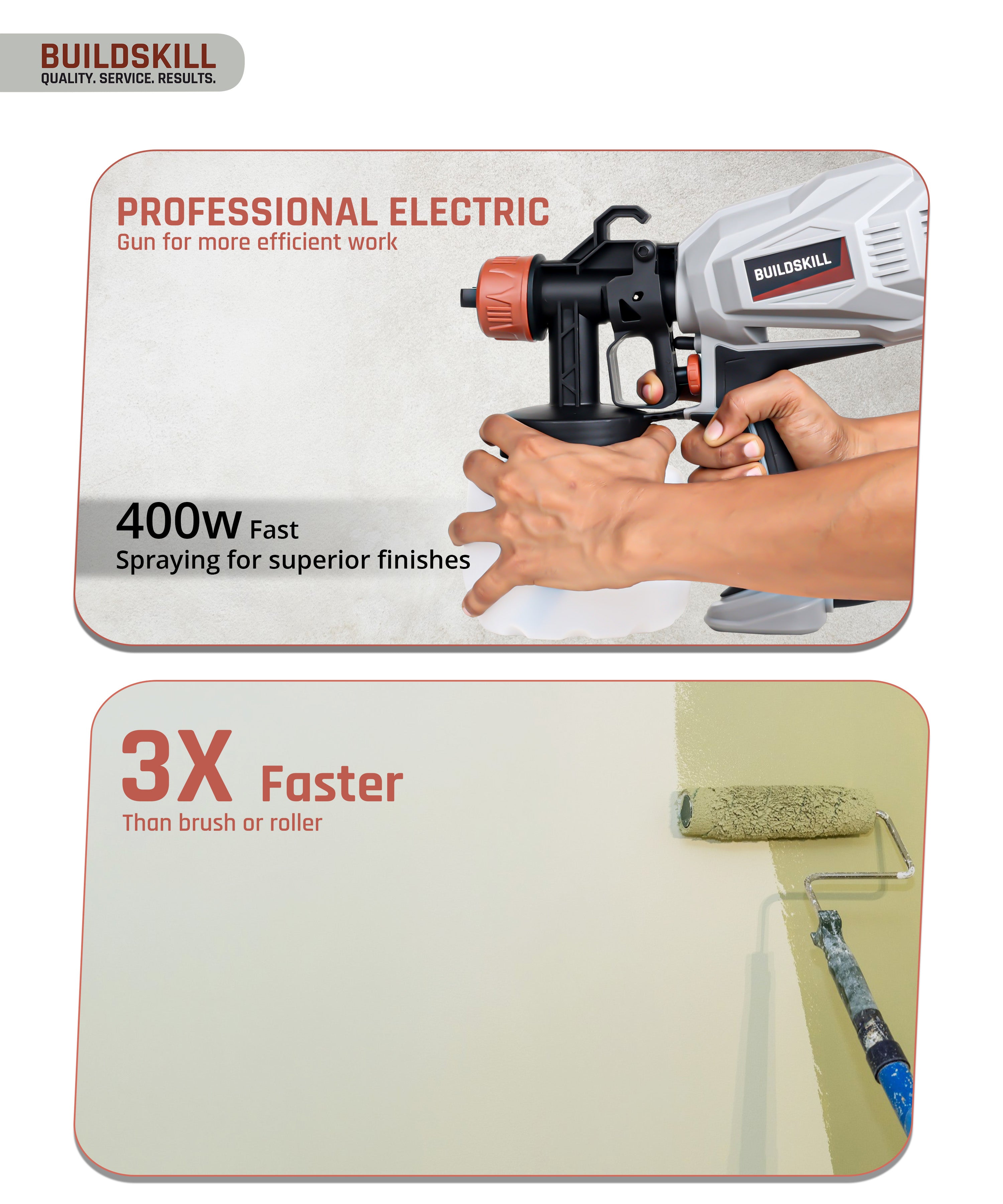 Buildskill 400W Paint Sprayer With 1200 ML Capacity