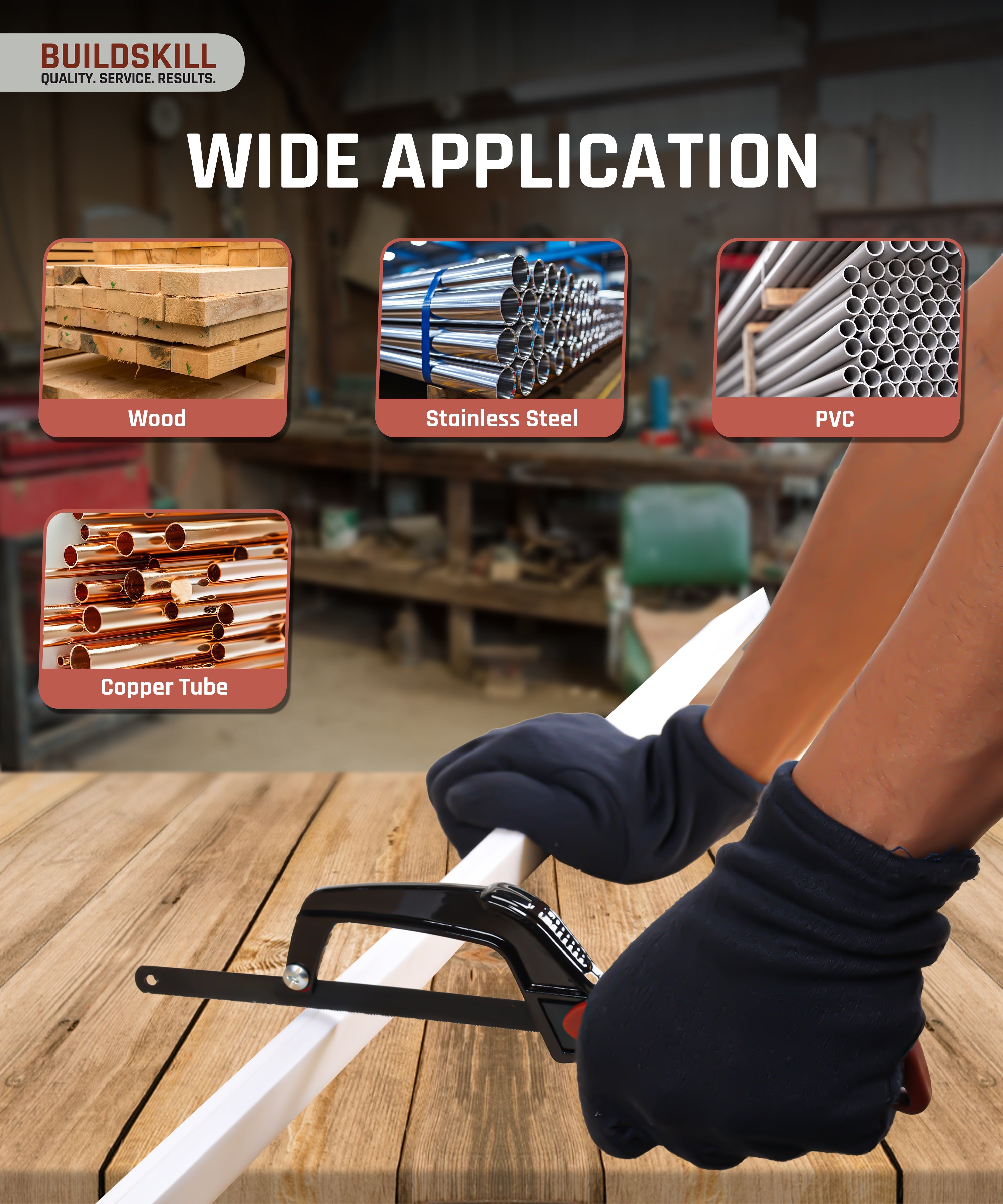 Buildskill 10 Inches Mini Hack Saw