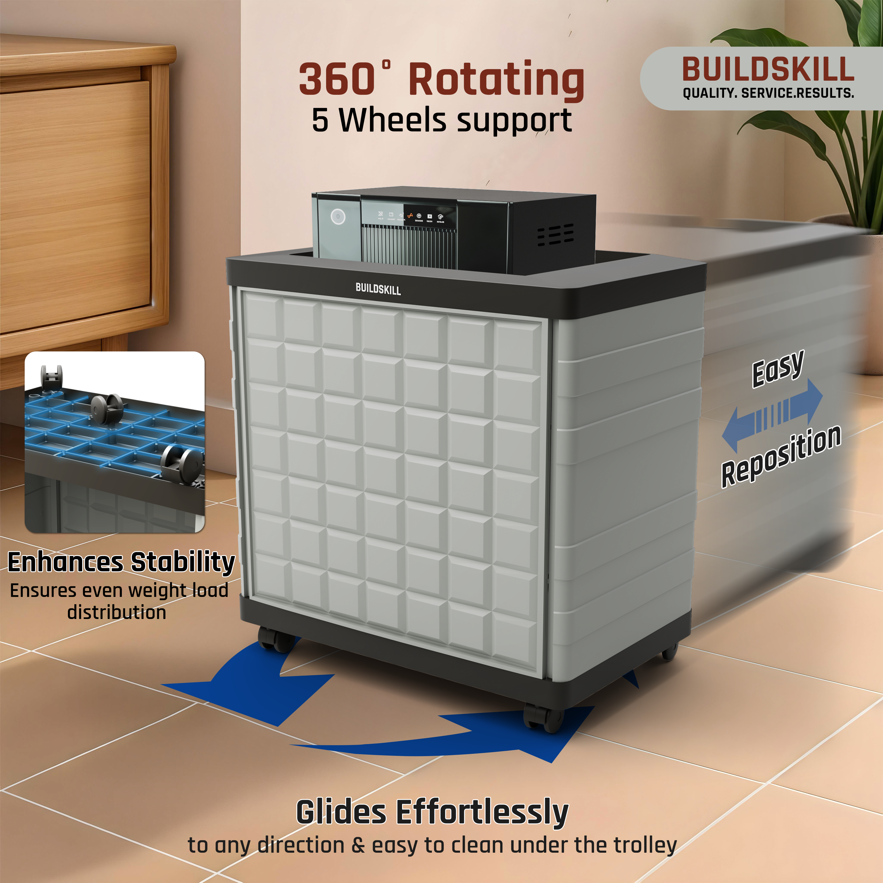 Buildskill Inverter Trolley With 100 KG Load Capacity