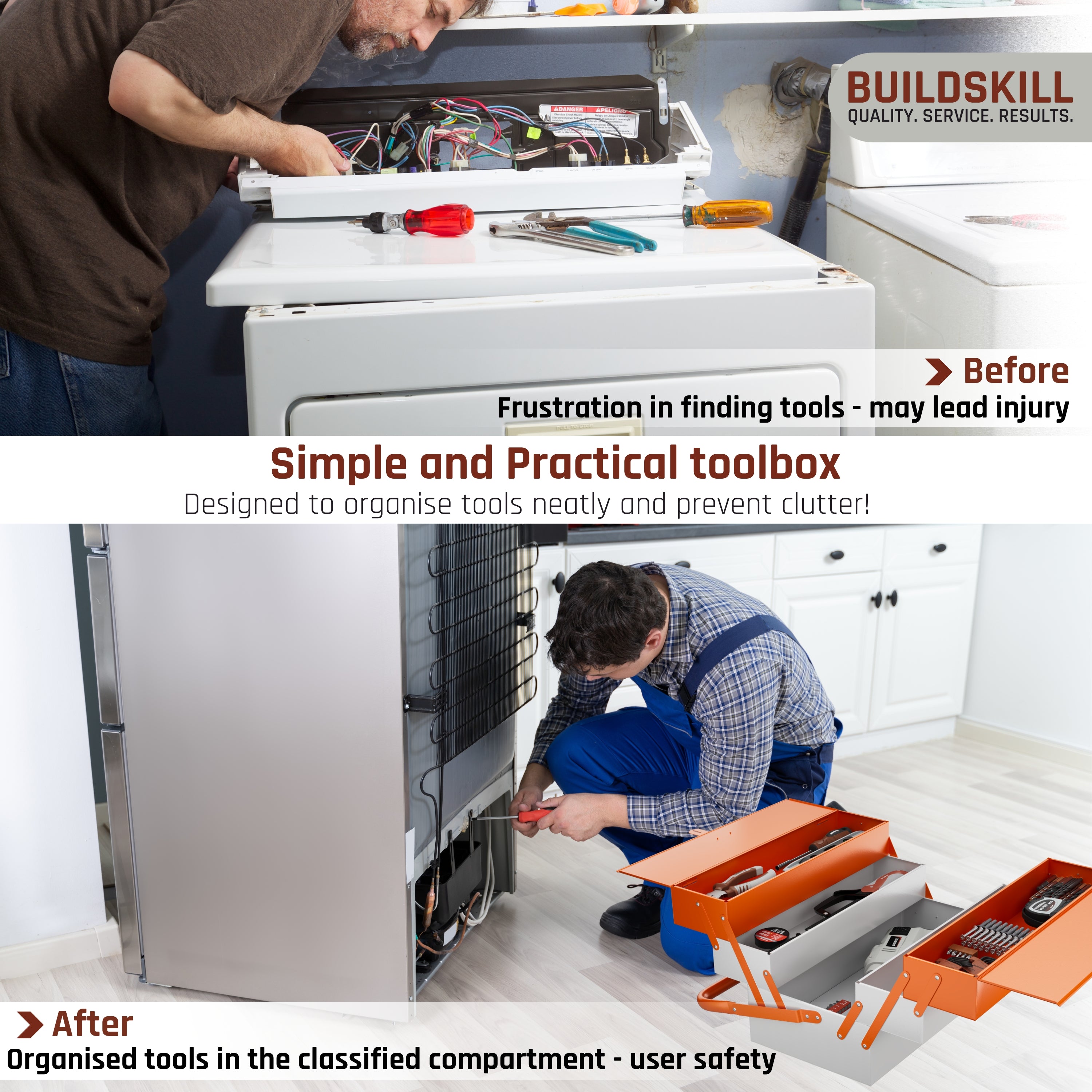 Buildskill 17 Inches Iron Toolbox