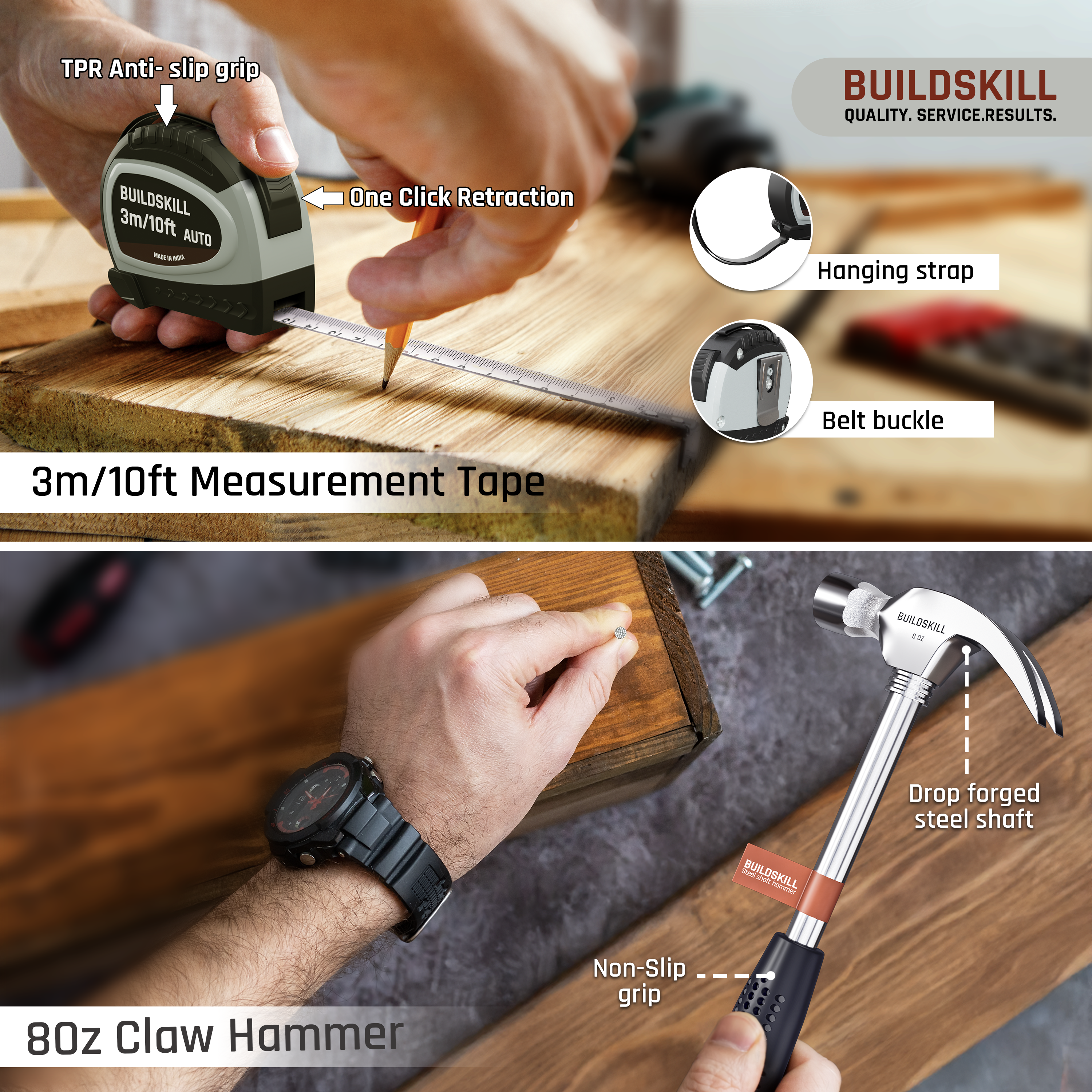 Buildskill 69 Pcs Power Drill Kit with 12V Cordless Drill Machine
