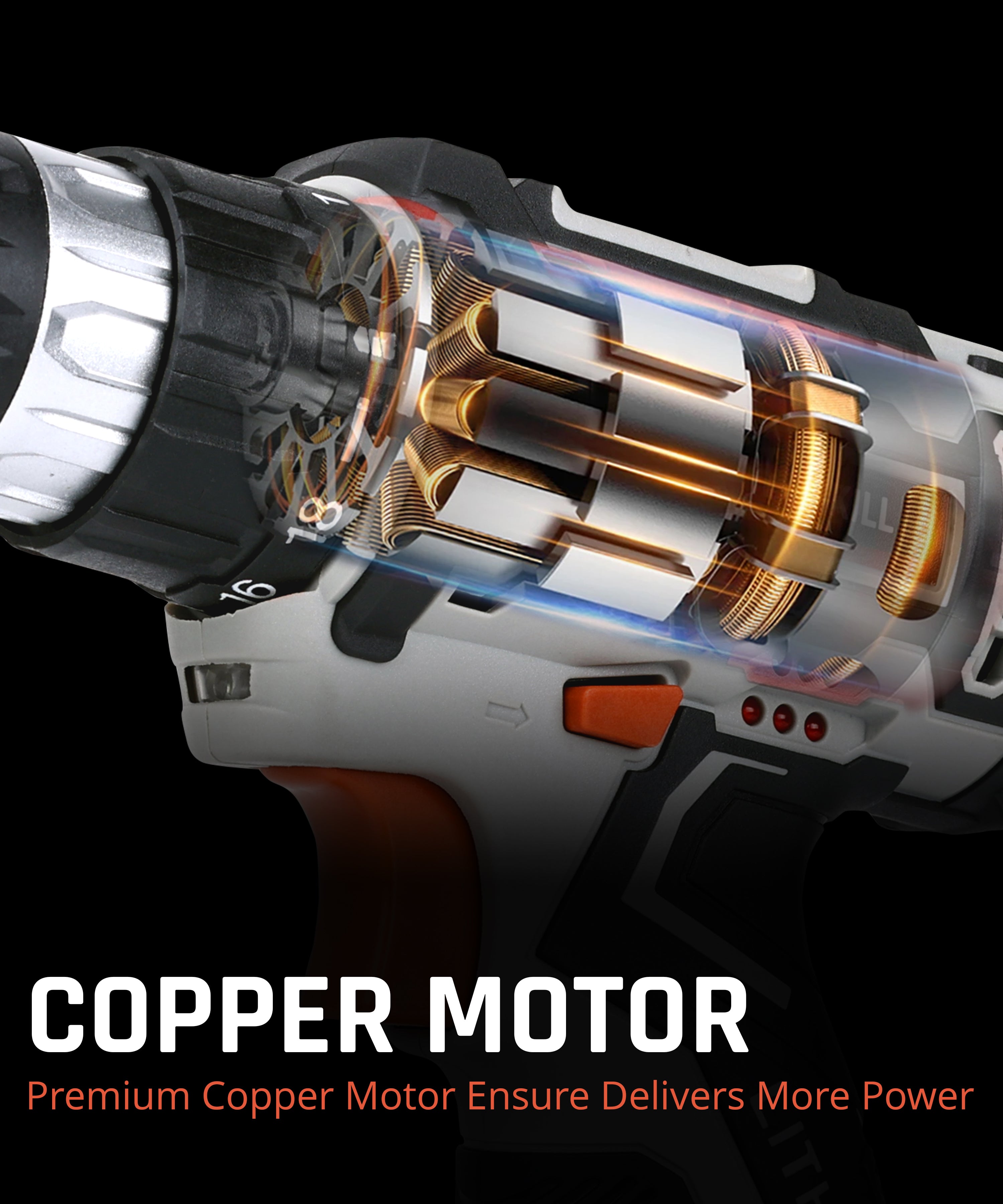 Buildskill 12V Cordless Drill Machine (2 x 1.5Ah Batteries)