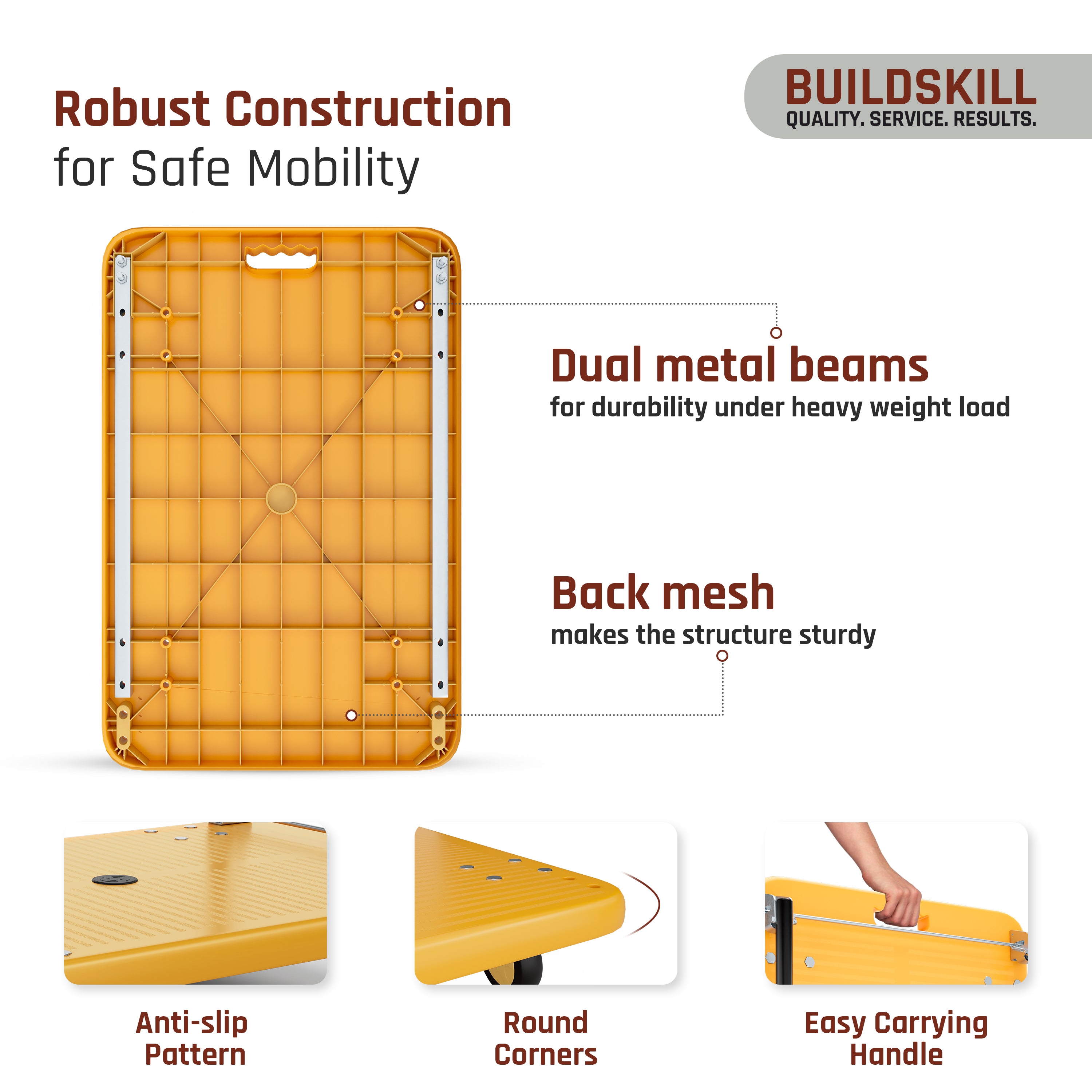 Buildskill Foldable Platform Trolley 150 KG Load Capacity ( 50X79 )