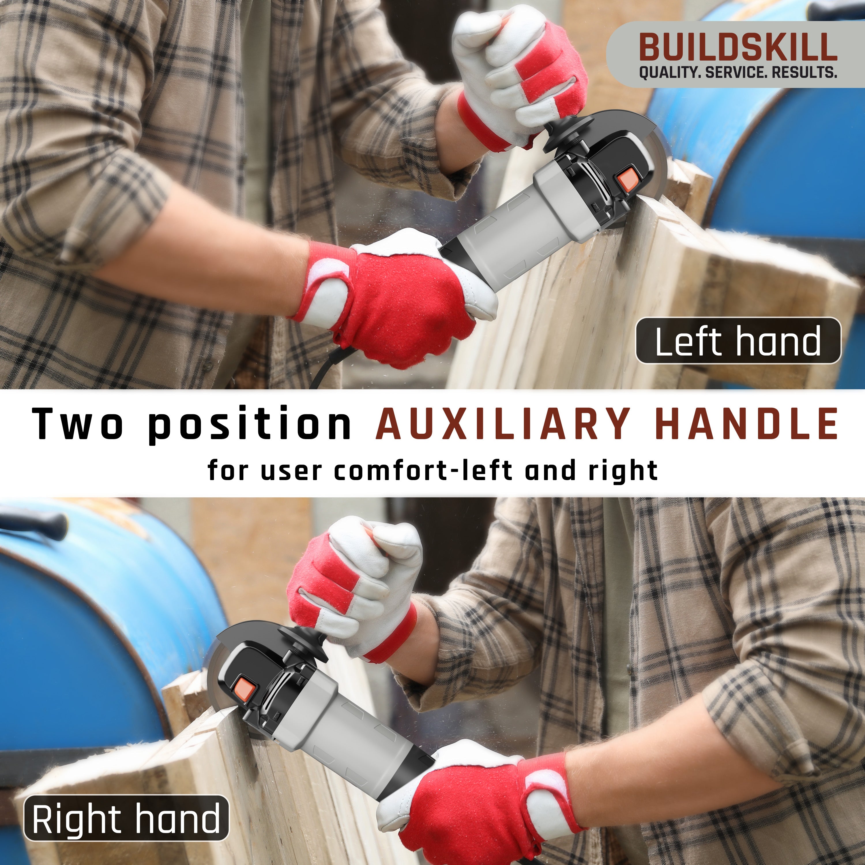 Buildskill 850W Angle Grinder With 11000 RPM (100mm)