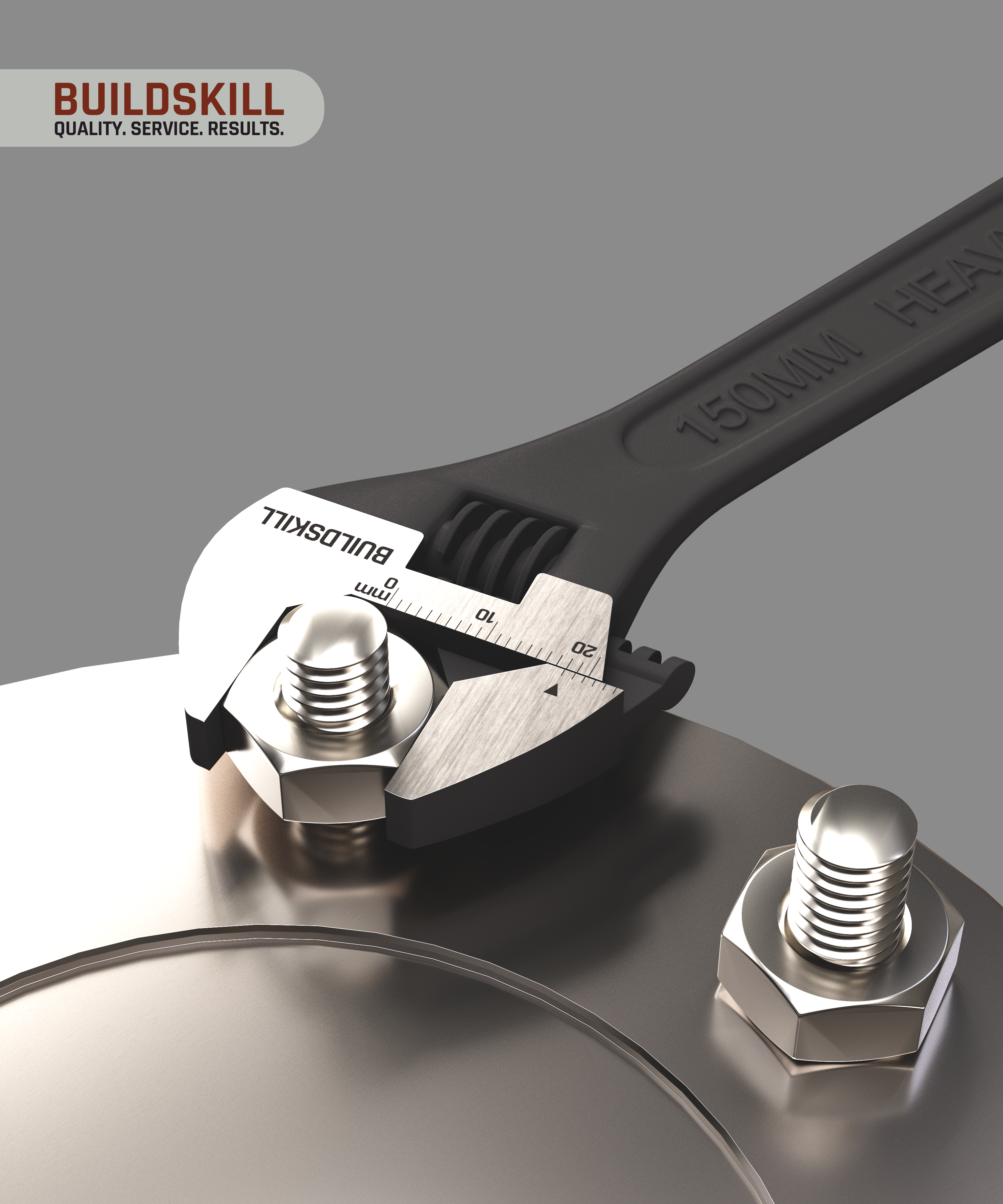 Buildskill 15 Inches Adjustable Wrench (Phosphate Finish)