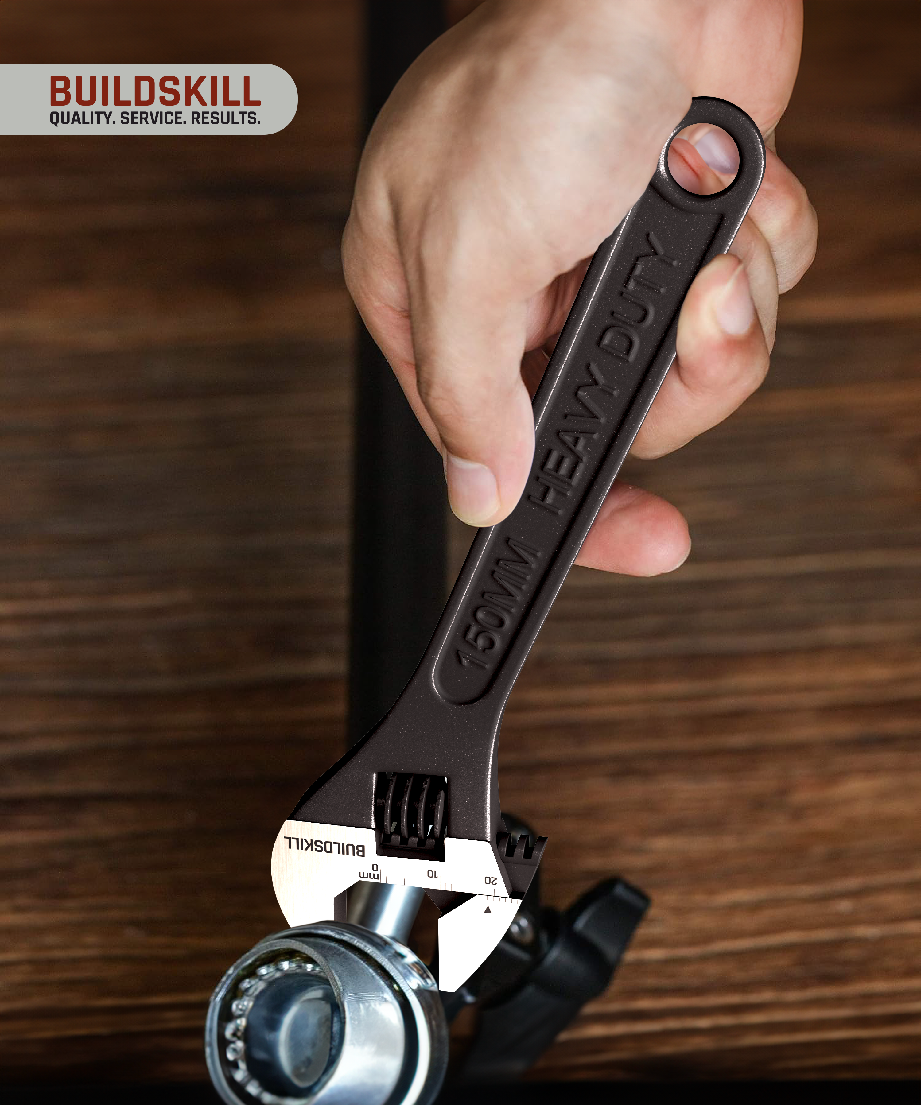 Buildskill 15 Inches Adjustable Wrench (Phosphate Finish)