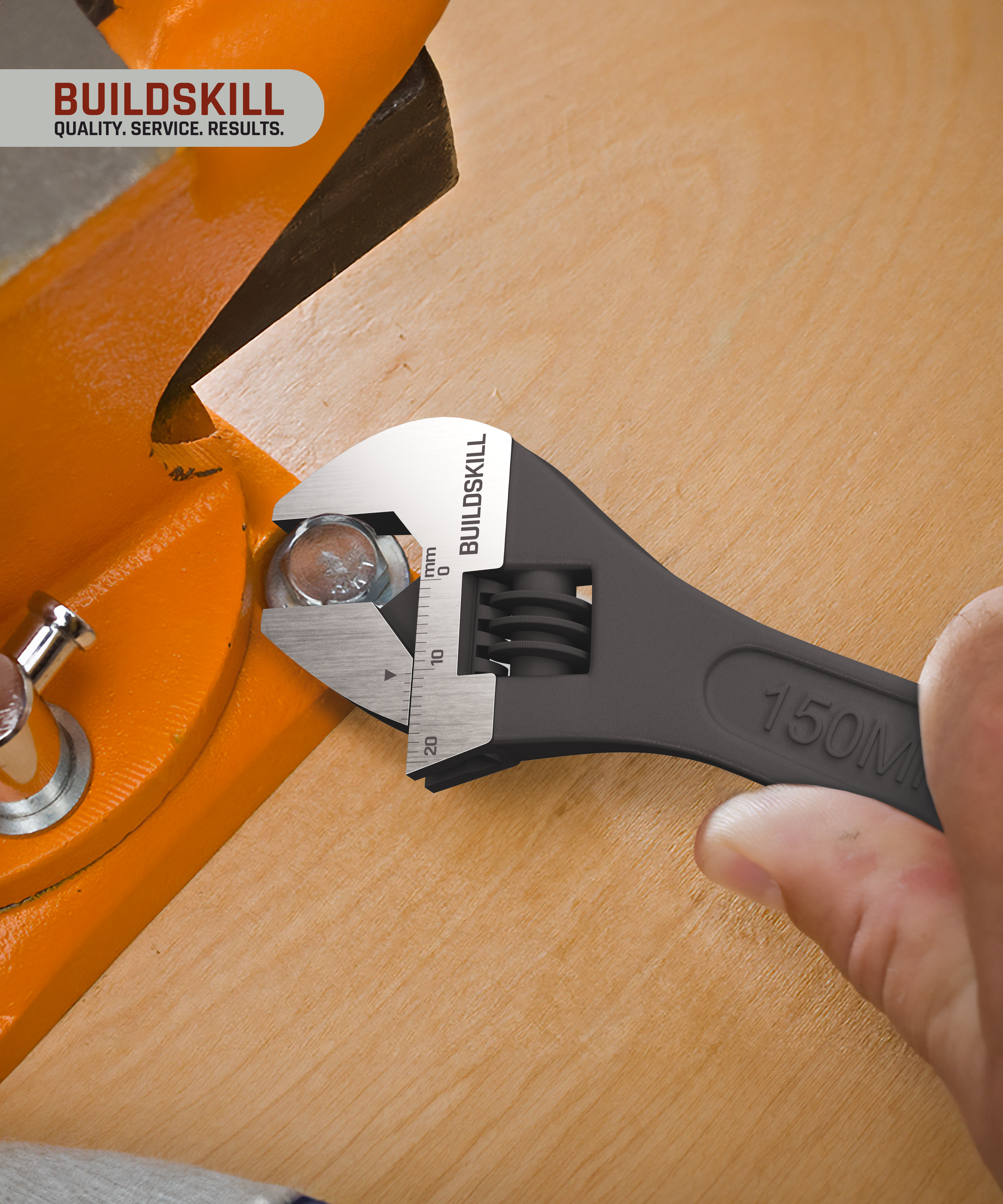 Buildskill 15 Inches Adjustable Wrench (Phosphate Finish)