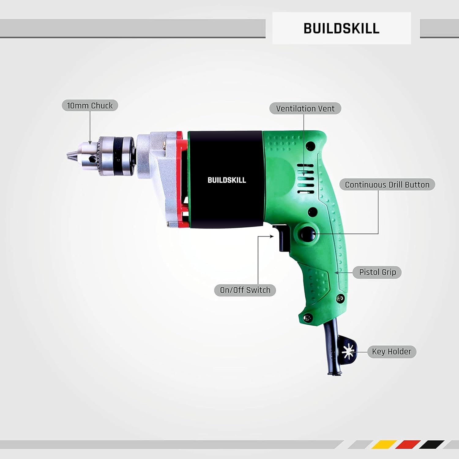 Buildskill 300W Pistol Grip Drill Machine