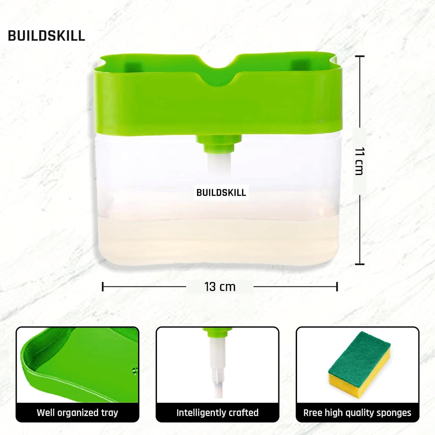 Buildskill Liquid Soap Dispenser – Perfect for Home and Office