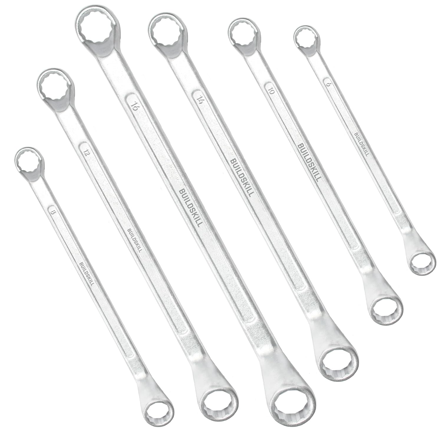 Buildskill 6 Pcs Ring Spanner Wrench Set