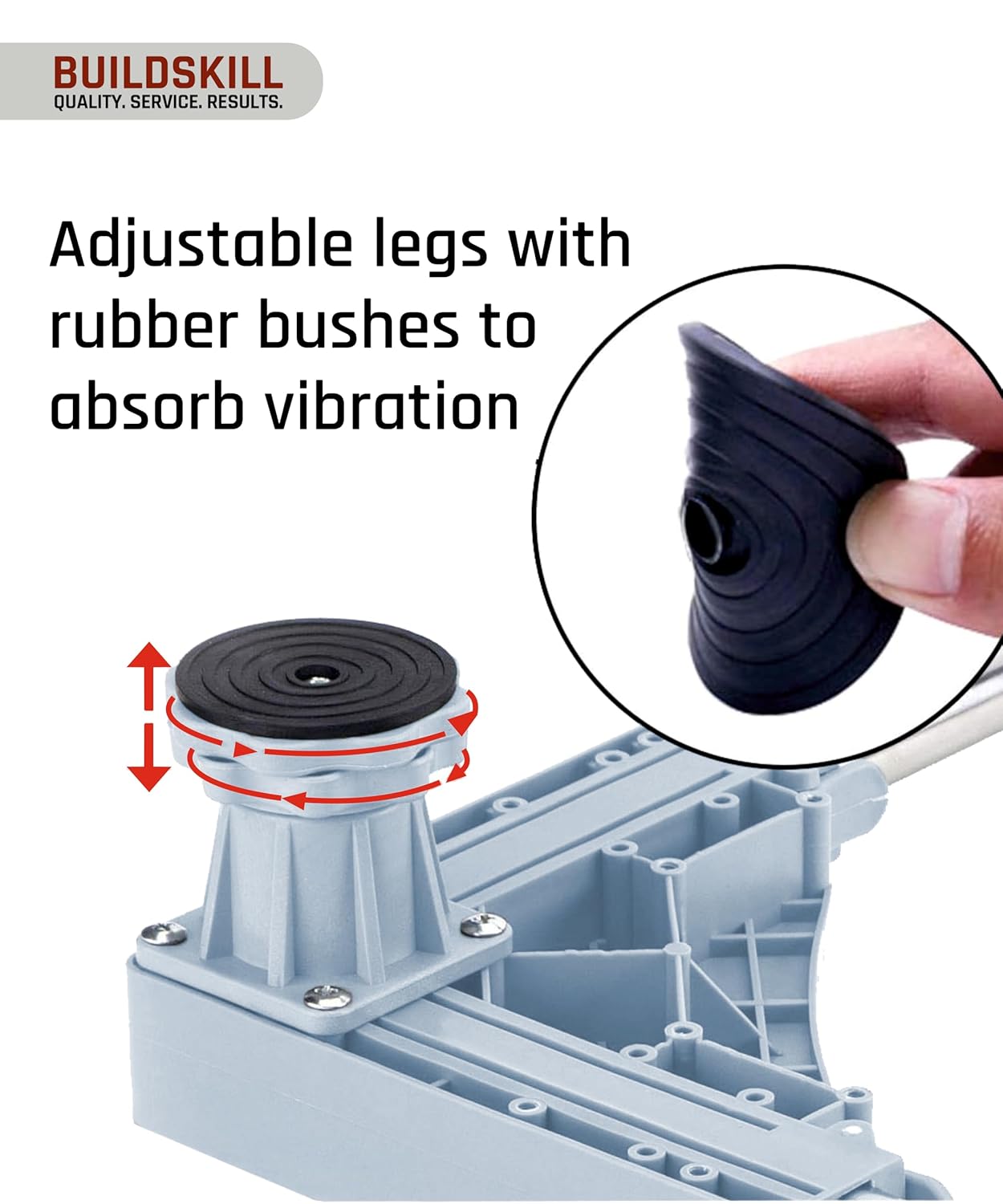 Buildskill Washing Machine Stand (Single Wheels)