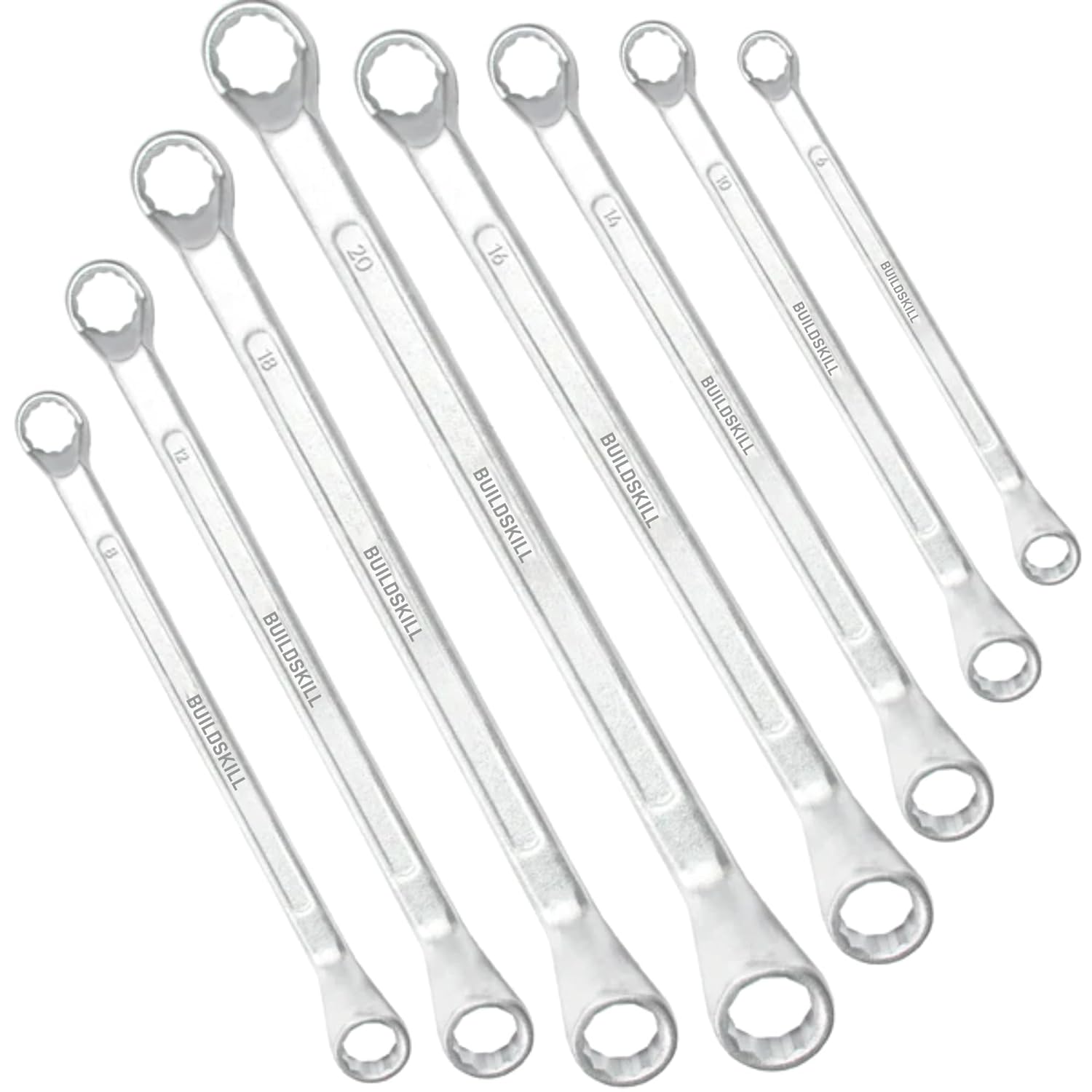 Buildskill 6 Pcs Ring Spanner Wrench Set