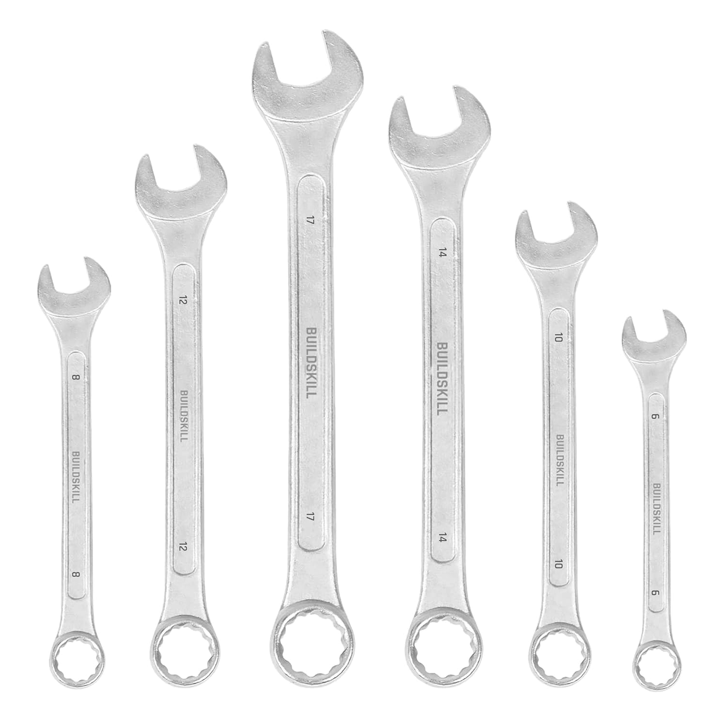Buildskill 6 Pcs Combination Spanner Wrench Set