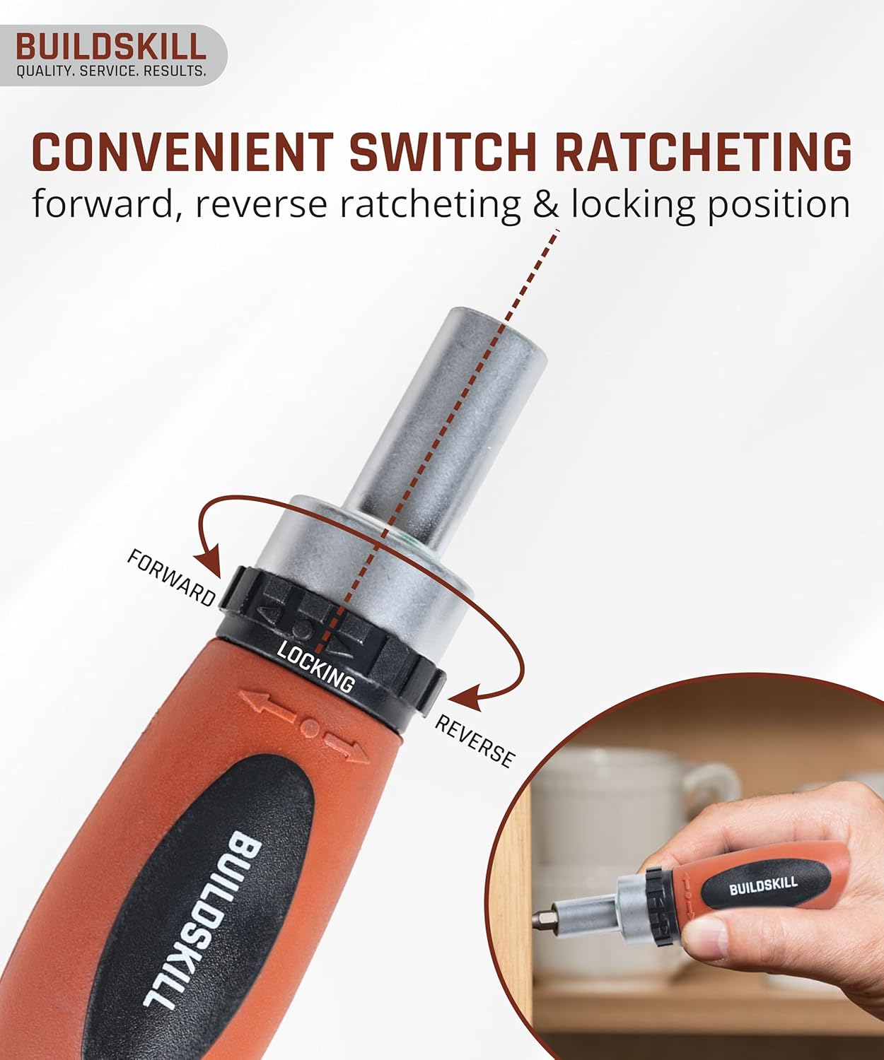 Buildskill 38 Pcs Ratchet Screwdriver Set
