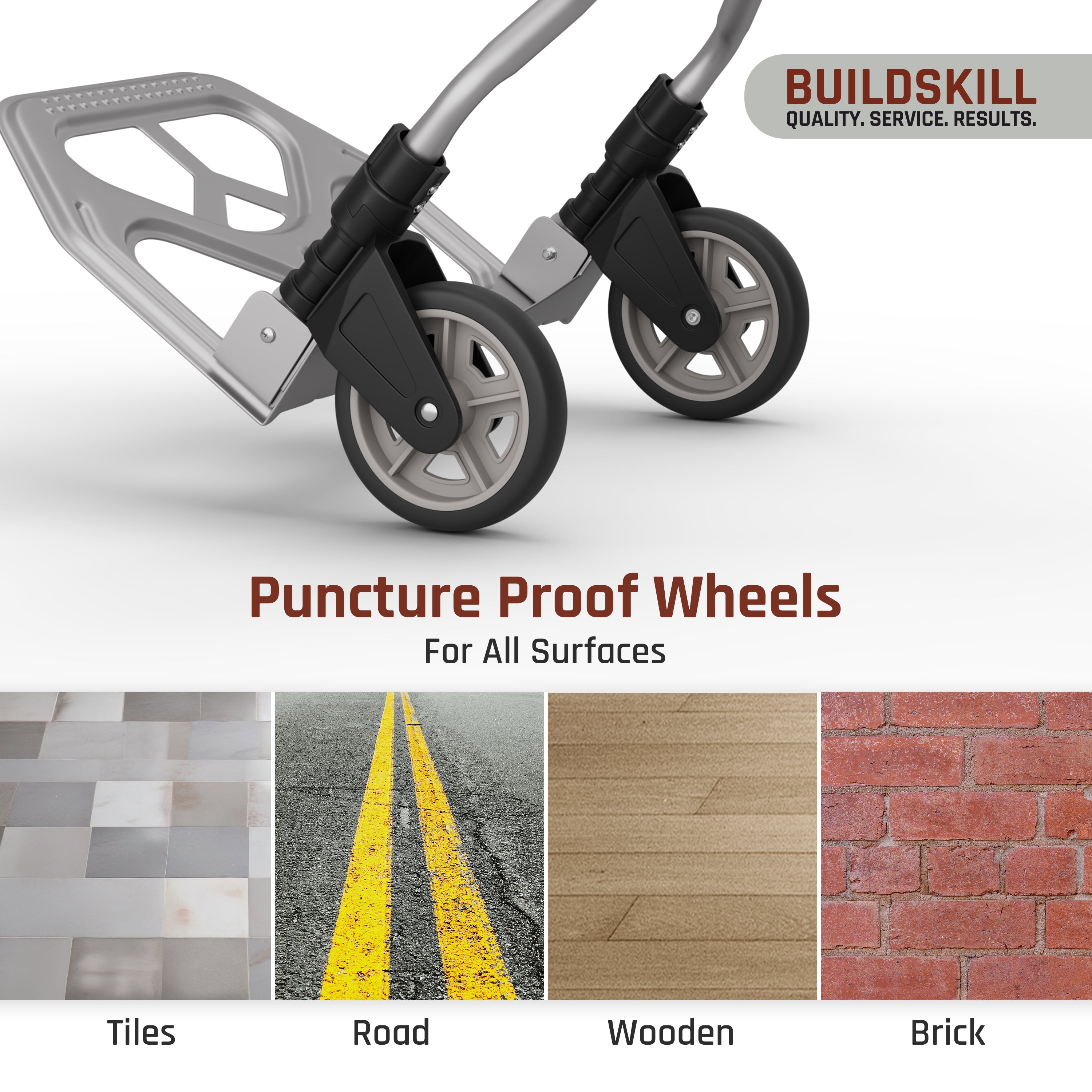 Buildskill Folding Platform Trolley 60 KG Load Capacity (2 Wheel)