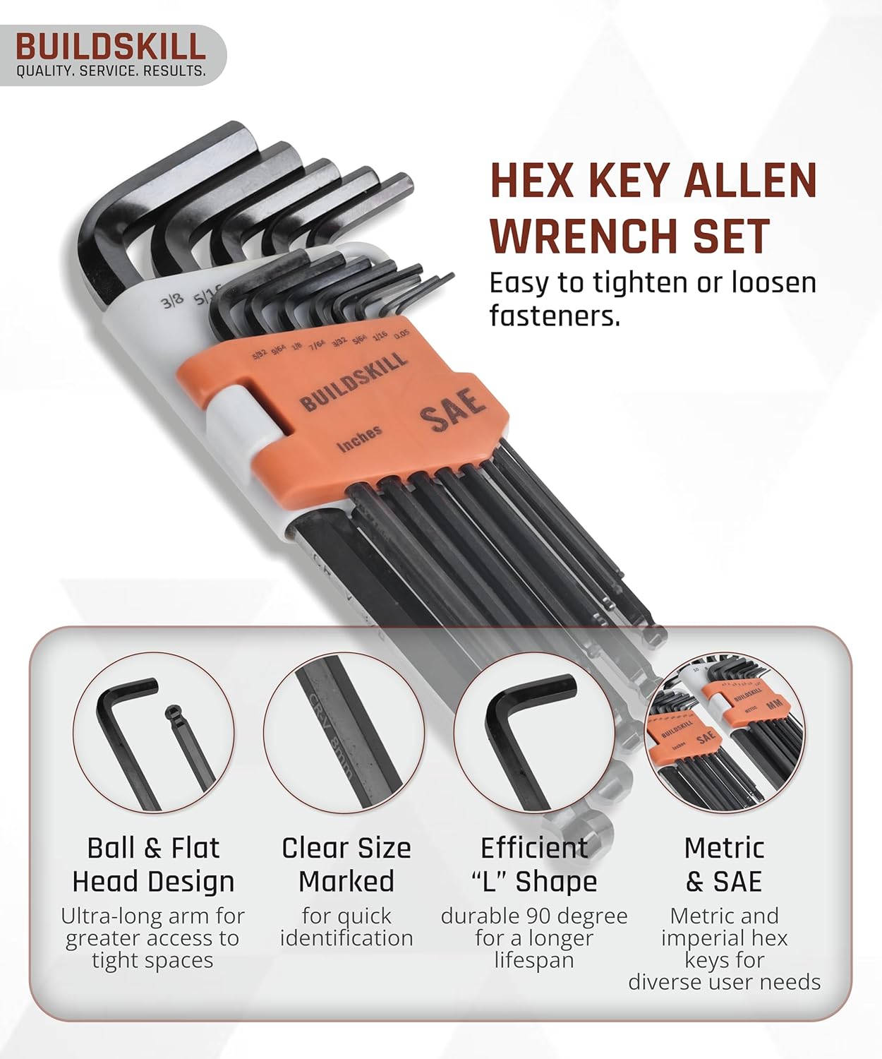Buildskill 26 Pcs Allen Key Set