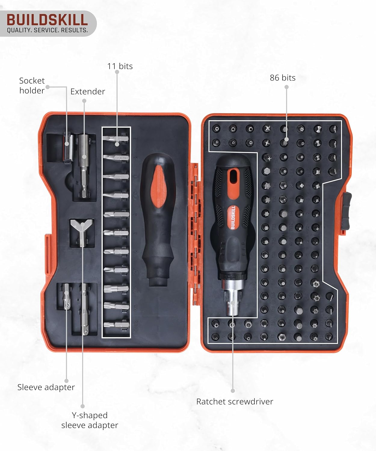 Buildskill 101 Pcs Ratchet Screwdriver Set