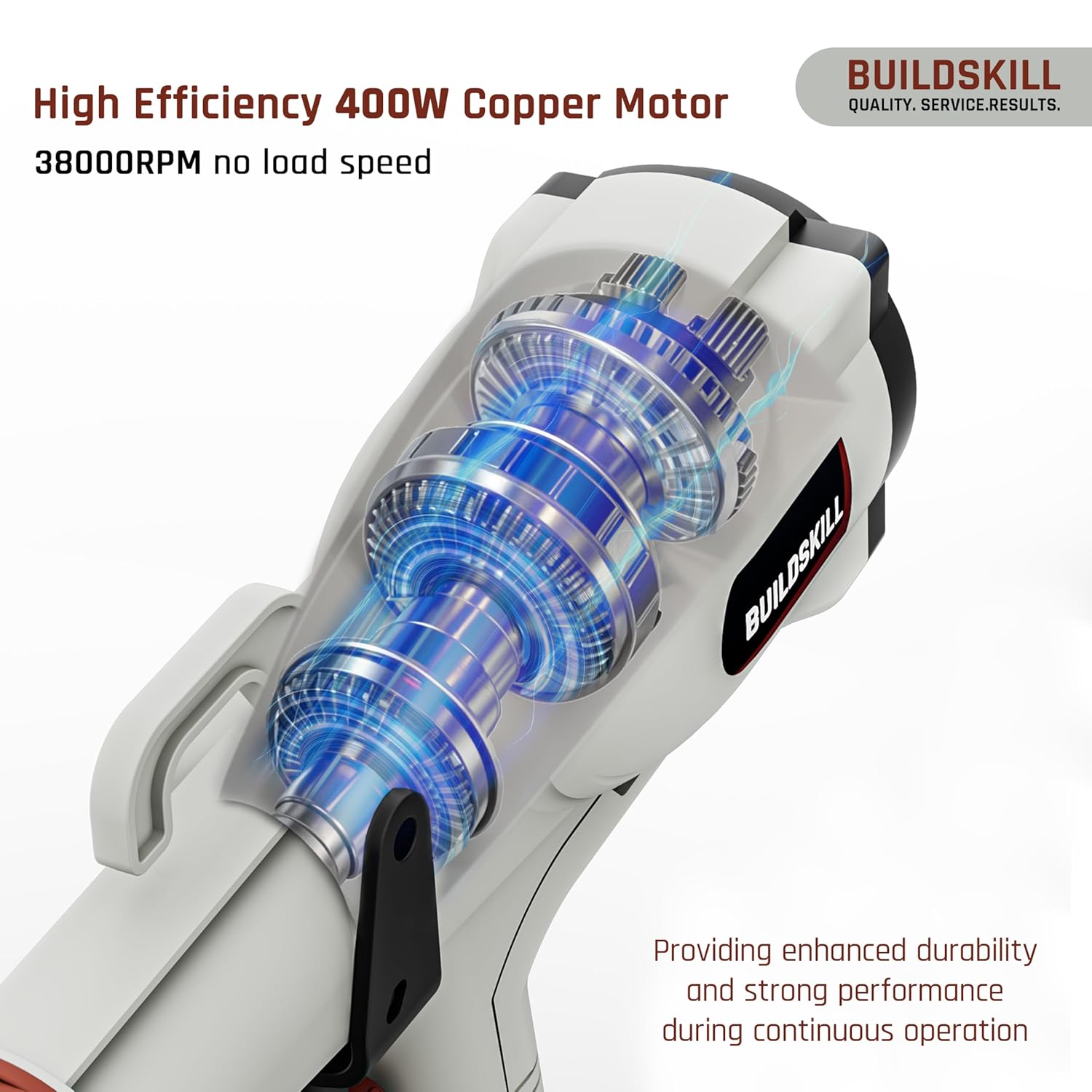 BUILDSKILL Paint Sprayer with 1200ML Large Container | 5 Nozzles | Copper Motor with 38000RPM No Load Speed | Heat Sink | 3 Spray Patterns Paint Spray Machine for Home, DIY & Professional Use