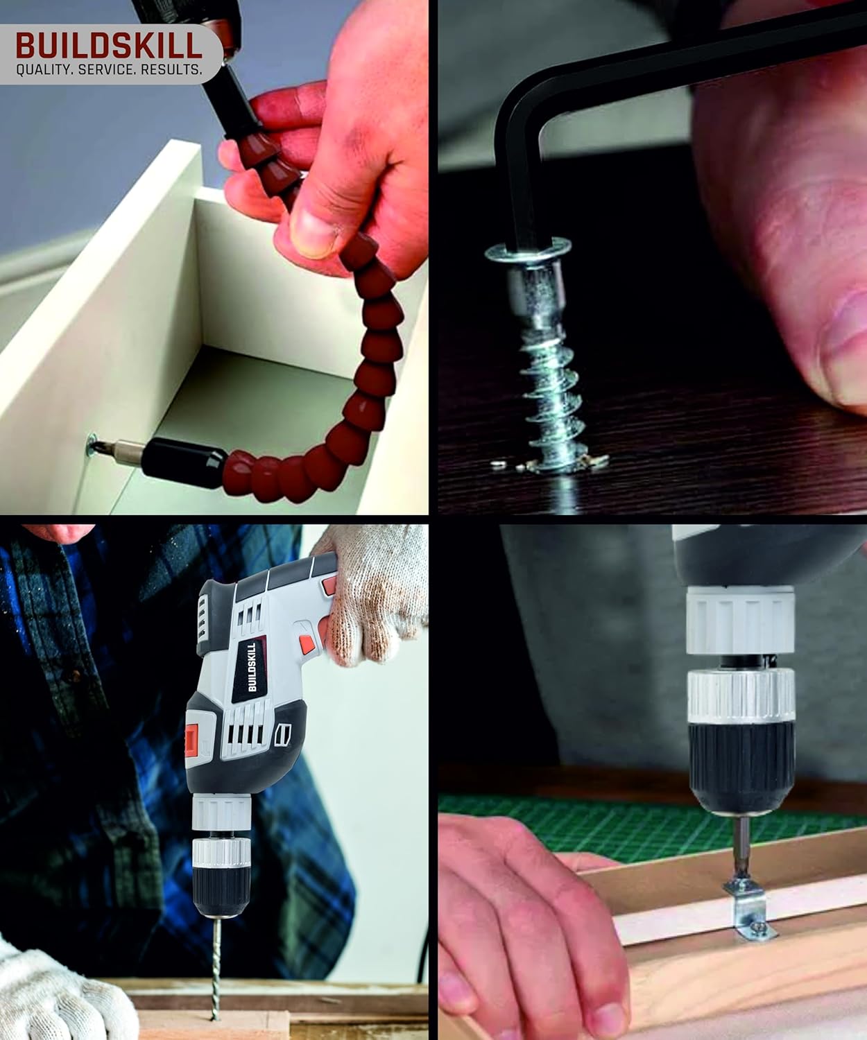 Buildskill 41 pcs Power Drill Toolkit, 800W Drill Machine (Professional)