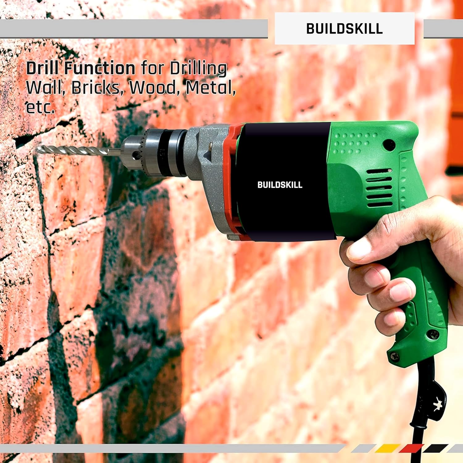 Buildskill 300W Pistol Grip Drill Machine