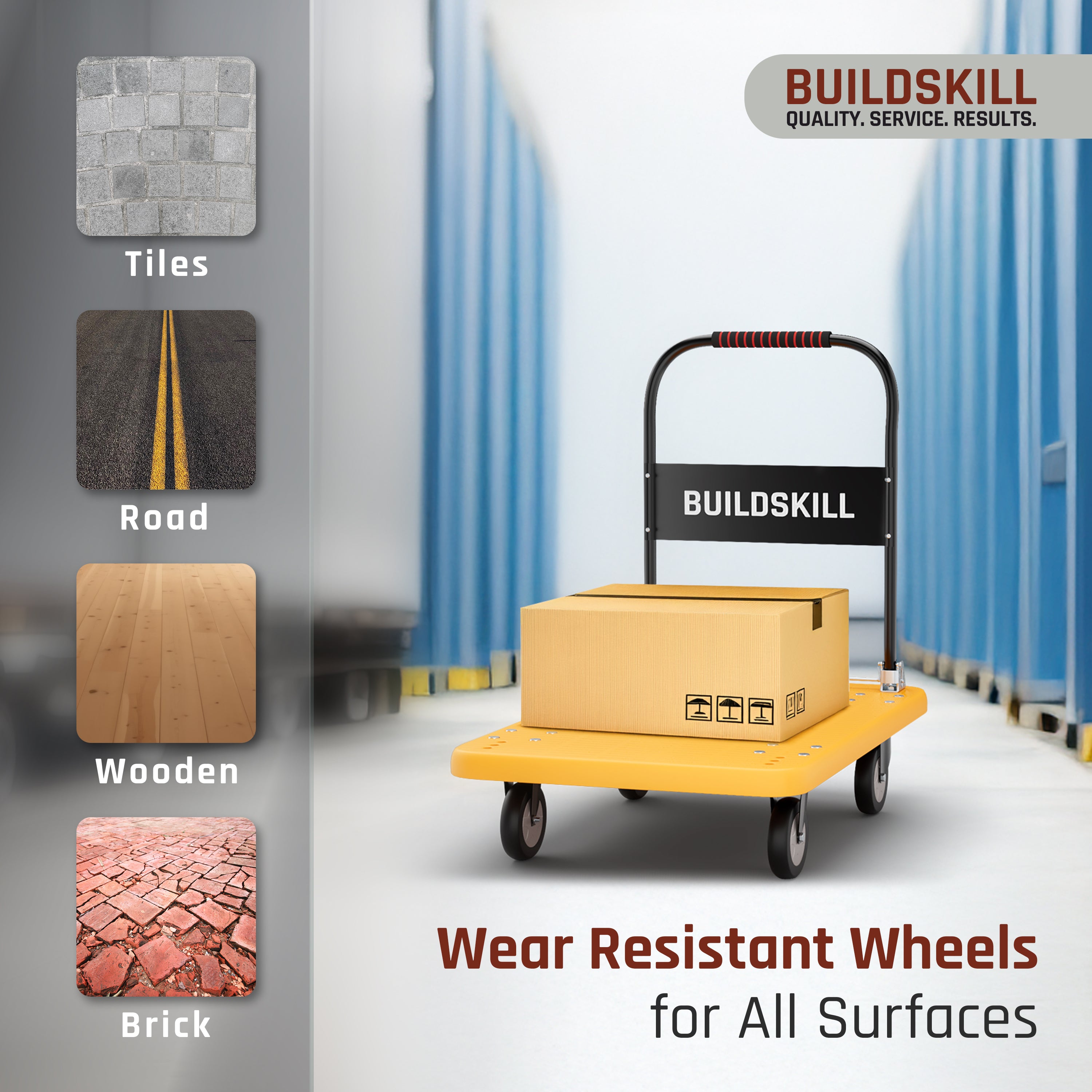 Buildskill Foldable Platform Trolley 250 kg Capacity (60X90)